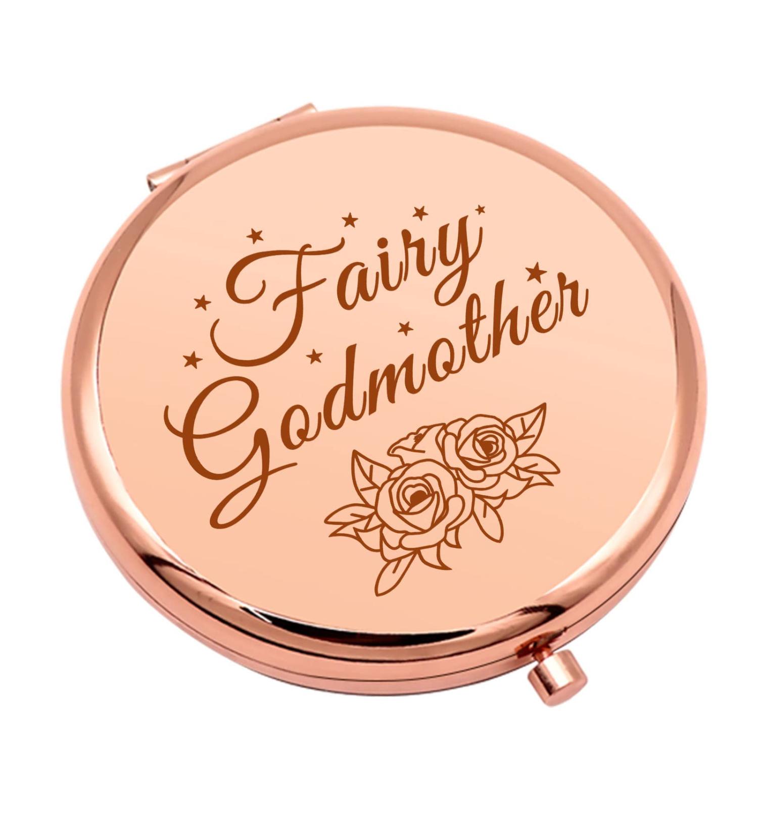 Godmother Gifts from Godchild - Compact Makeup Mirror for Appreciation - Birthday & Mother's Day Gift - Buy Online on GoSupps.com