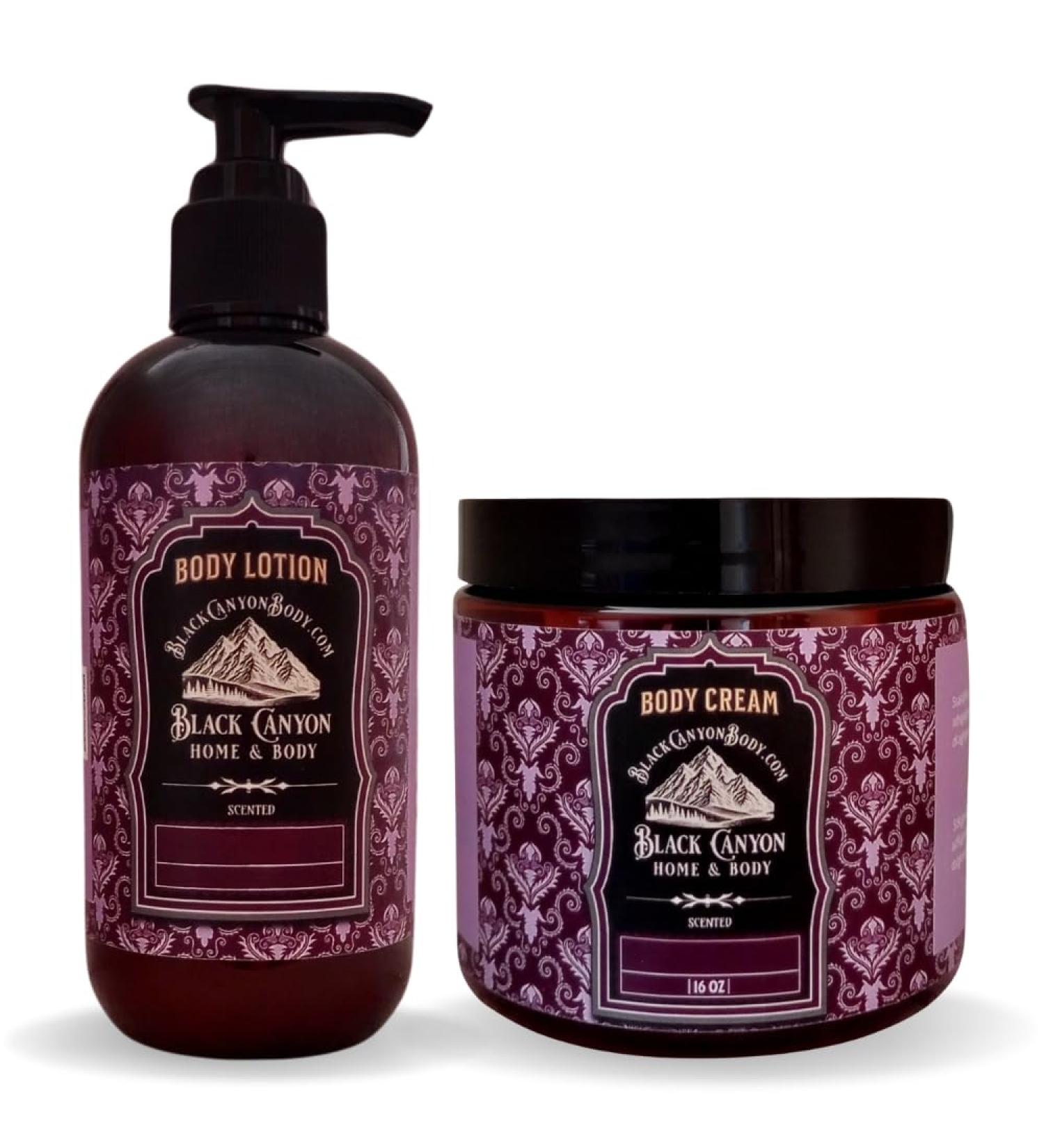 Black Canyon Cinnamon Swirl Coffee Scented Body Lotion and Body Cream Set 12 Oz Lotion - 16 Oz Body Cream - Buy Online on GoSupps.com