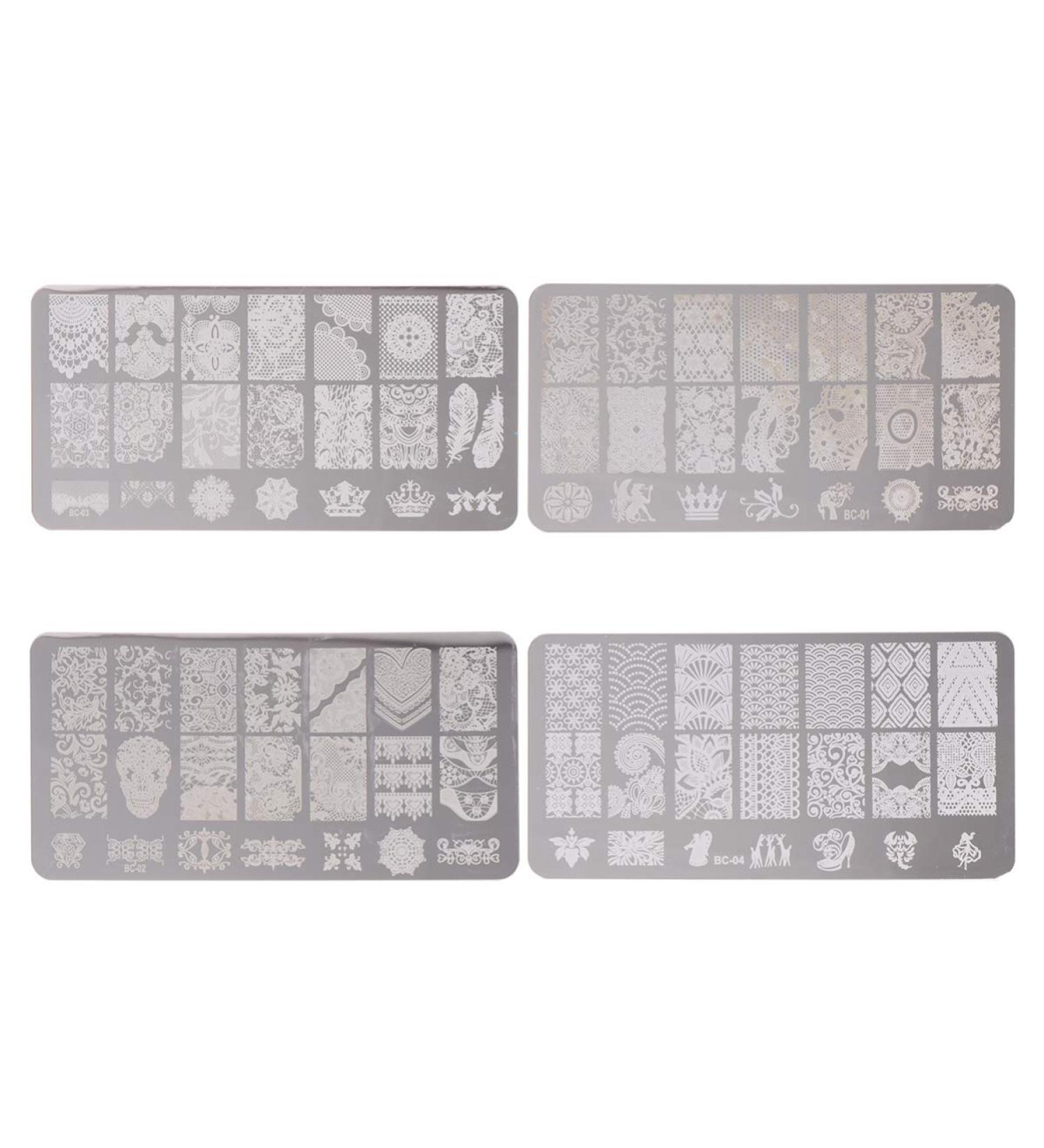 Beaupretty Christmas Nail Stamping Plates 4PCS Santa & Snowflake Nail Art Stamper & Scraper Templates for DIY Manicure Accessories - Buy Online on GoSupps.com
