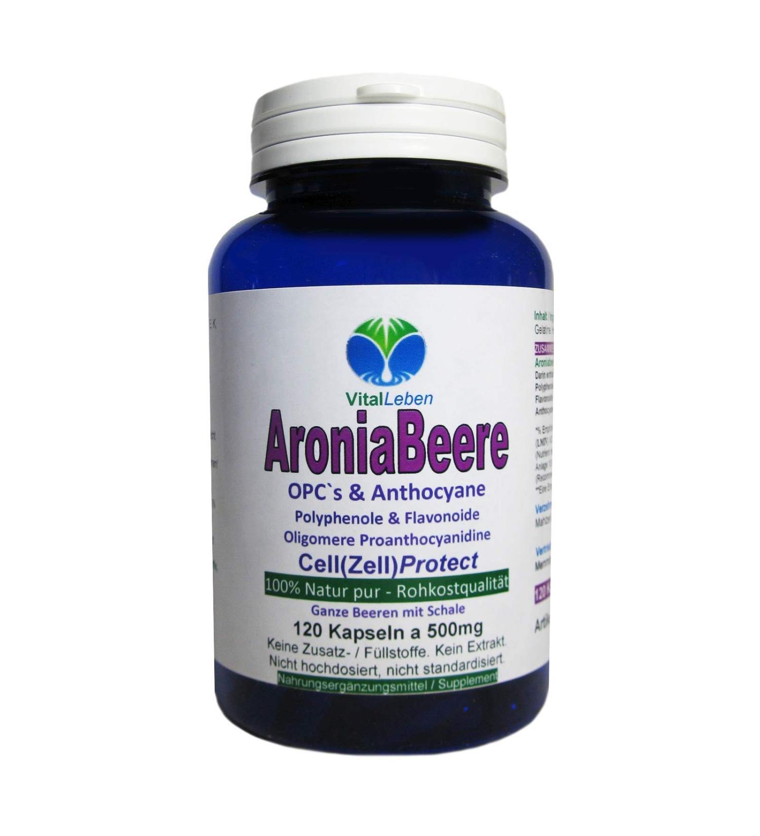 Aronia Berries OPC Cell Protect - 120 Powder Capsules | Antioxidants Immune Support Pure & Natural - Germany - Buy Online on GoSupps.com