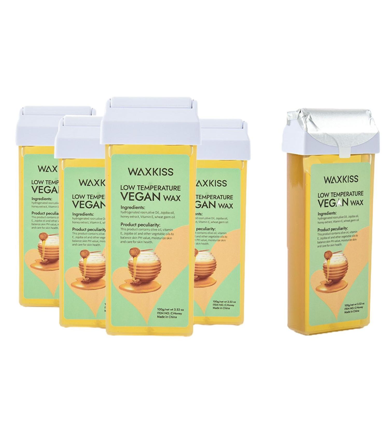 Roll On Wax Cartridge Wax Cartridges For Hair Removal Wax Roll On Depilatory Wax 1/2/4pcs Refill X 100ml Wax Cartridge Roller For Legs And Arms For Sensitive Skin Natural 1PCS