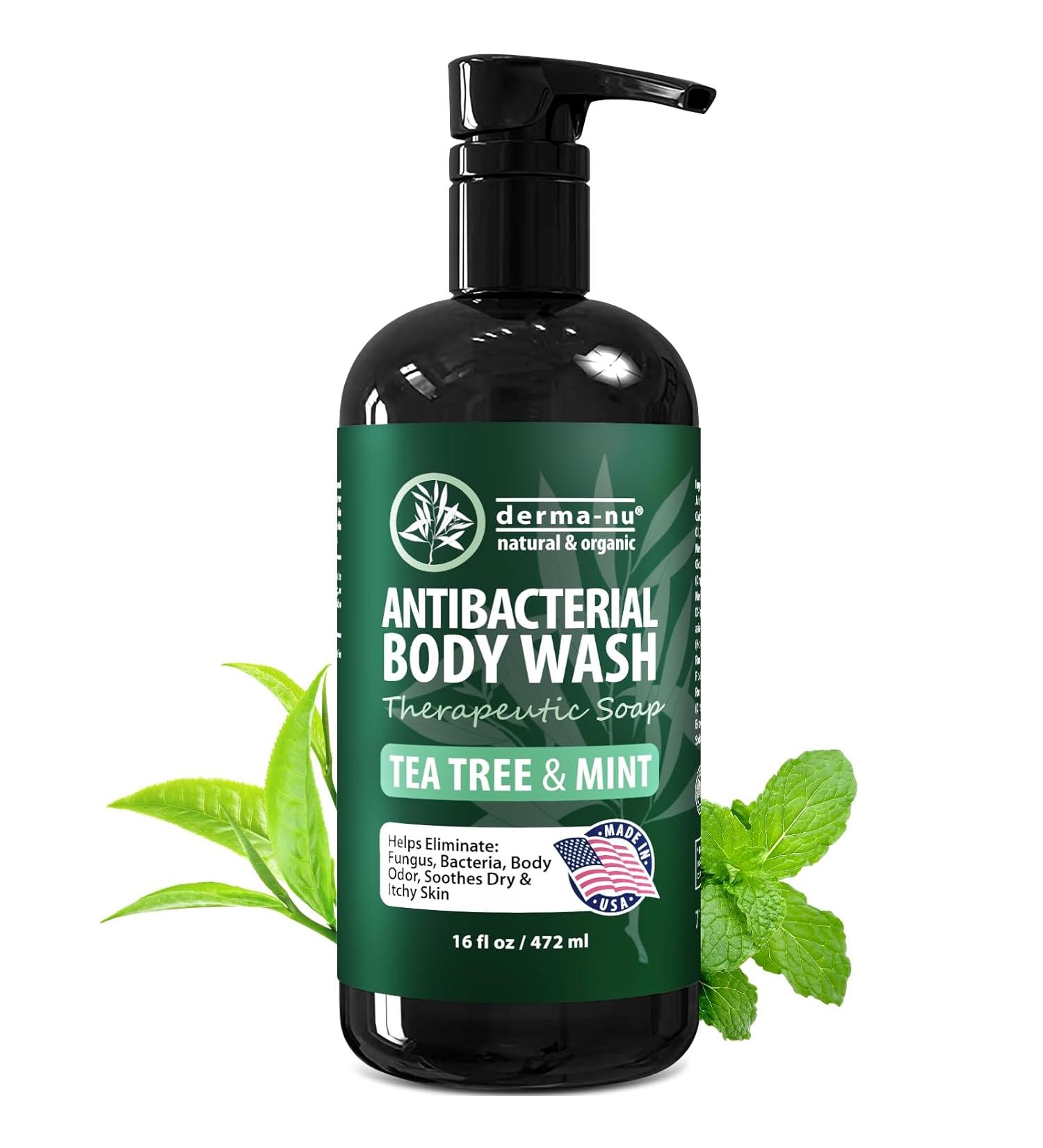 Tea Tree Oil Antifungal Antibacterial Soap 16oz for Jock Itch, Athletes Foot, Nail Fungus, Eczema - Men and Women - Buy Online on GoSupps.com