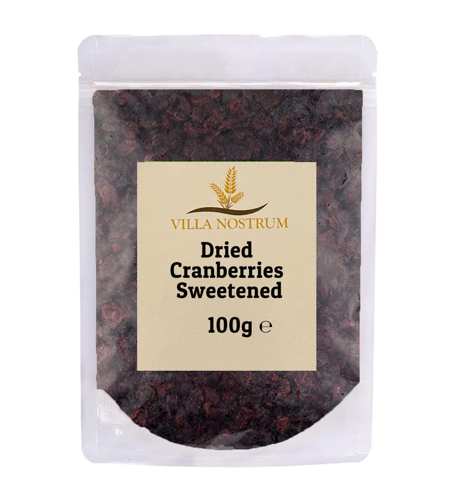 Dried Cranberries Sweetened 100g by Villa Nostrum
