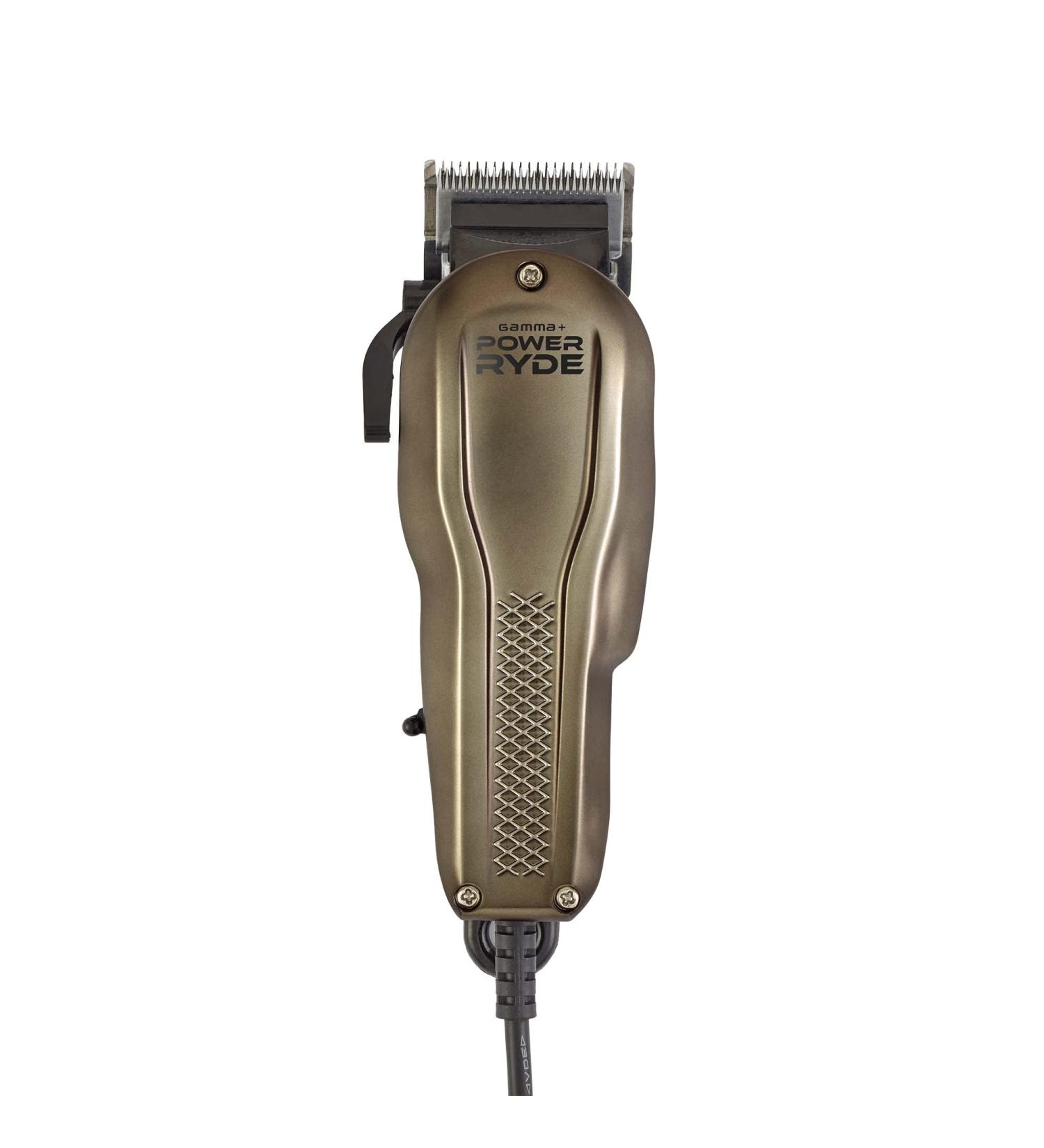 GAMMA+ Power Ryde Professional Long-Life Magnetic Motor Corded Hair Clipper | Adjustable Zero Gap | 5 Guards | 10 FT Cord | Japanese Stainless Steel Blade Metallic Gunmetal Clipper - Buy Online on GoSupps.com