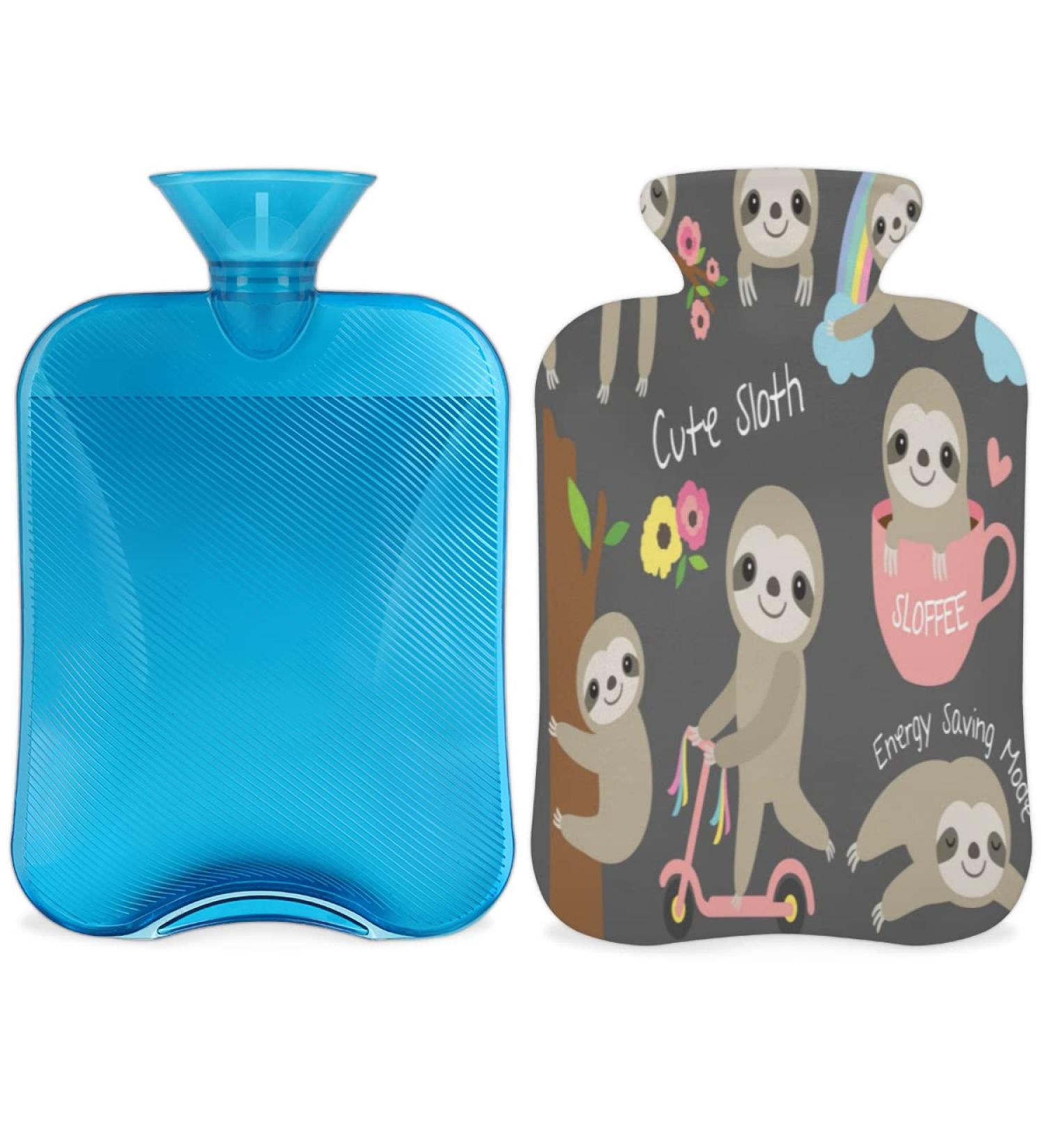 Cute Sloth Flower Heat Bottle 2L | Hand-Foot Warmers Pain Relief & Cold Therapy | Eco-Friendly PVC Bag - Buy Online on GoSupps.com