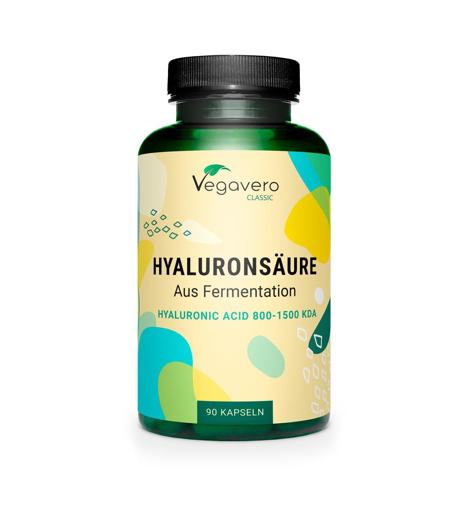 Vegavero Hyaluronic Acid Supplements | NO Additives Lab-Tested | High Strength 600mg with 800-1500 kDa | 90 Hyaluronic Acid Capsules | Vegan 90 Capsules - Buy Online on GoSupps.com