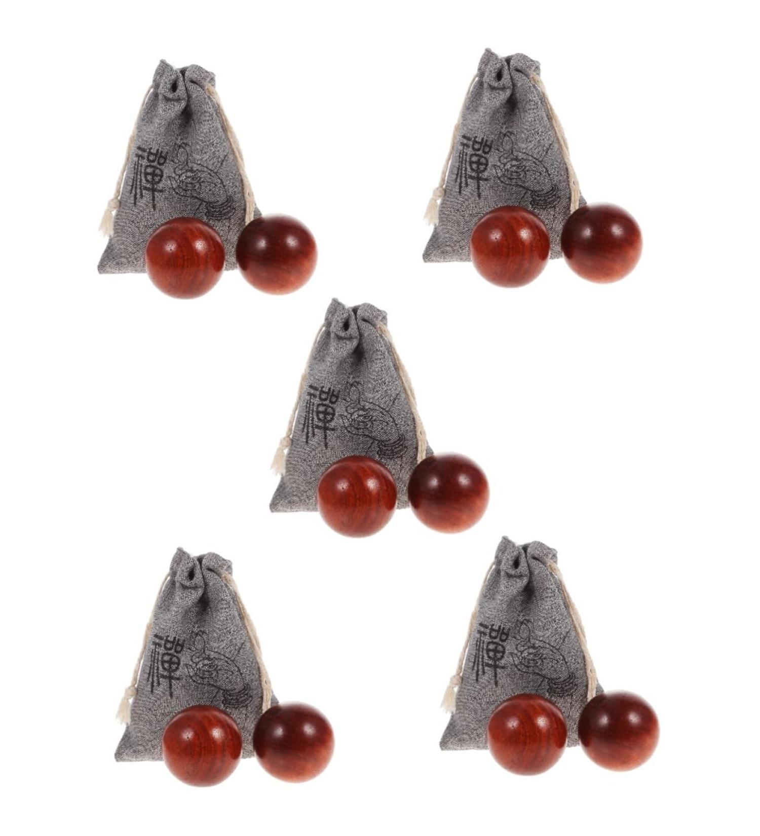 Buy Healeved 5 Sets Wooden Hand Massage Balls - Handcrafted Rosewood & Mahogany Fitness Tools for Hand Therapy | International Shipping Available - Buy Online on GoSupps.com