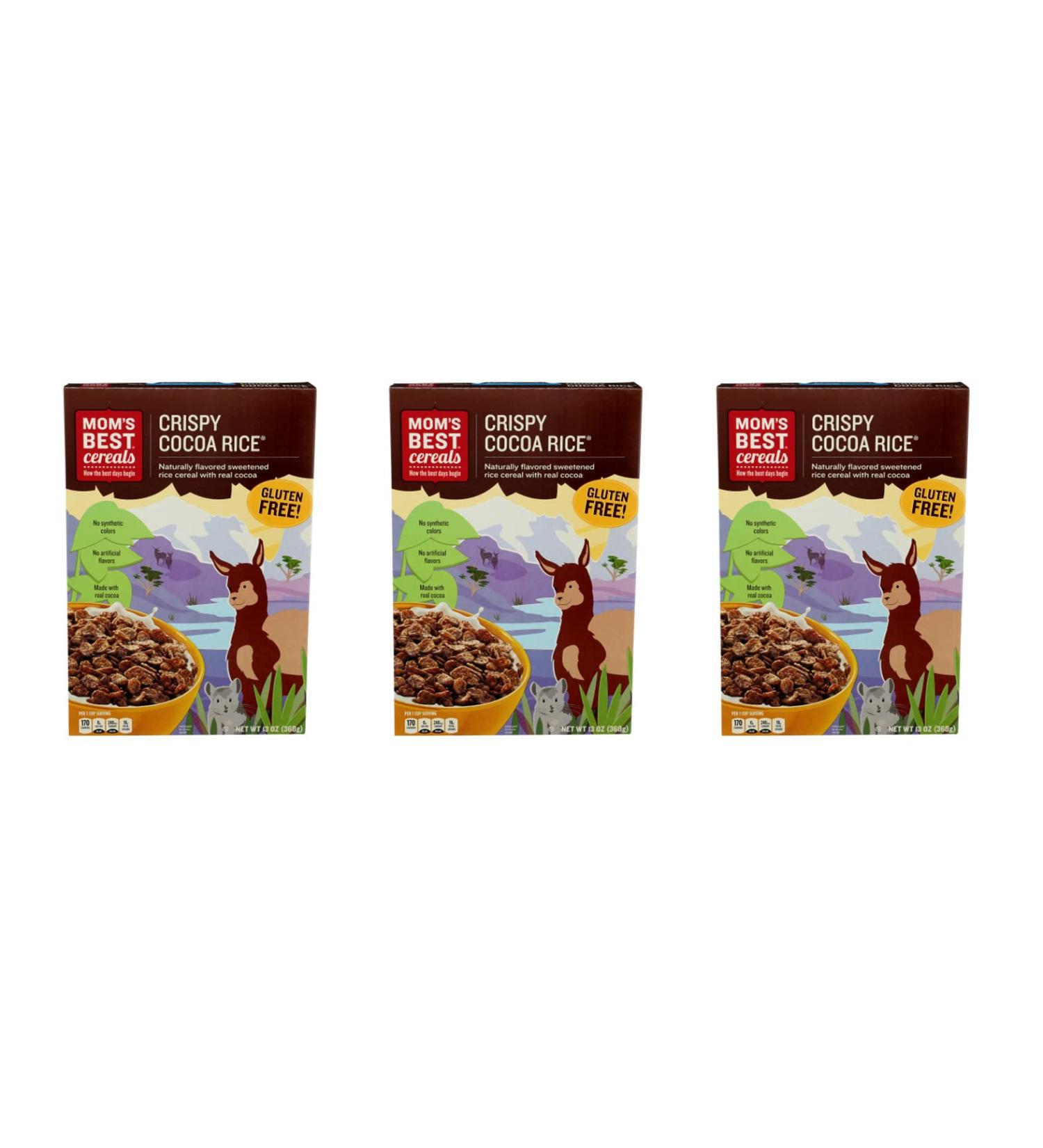 Mom's Best Cereals Crispy Cocoa Rice Cereal 13 oz (Pack of 3)