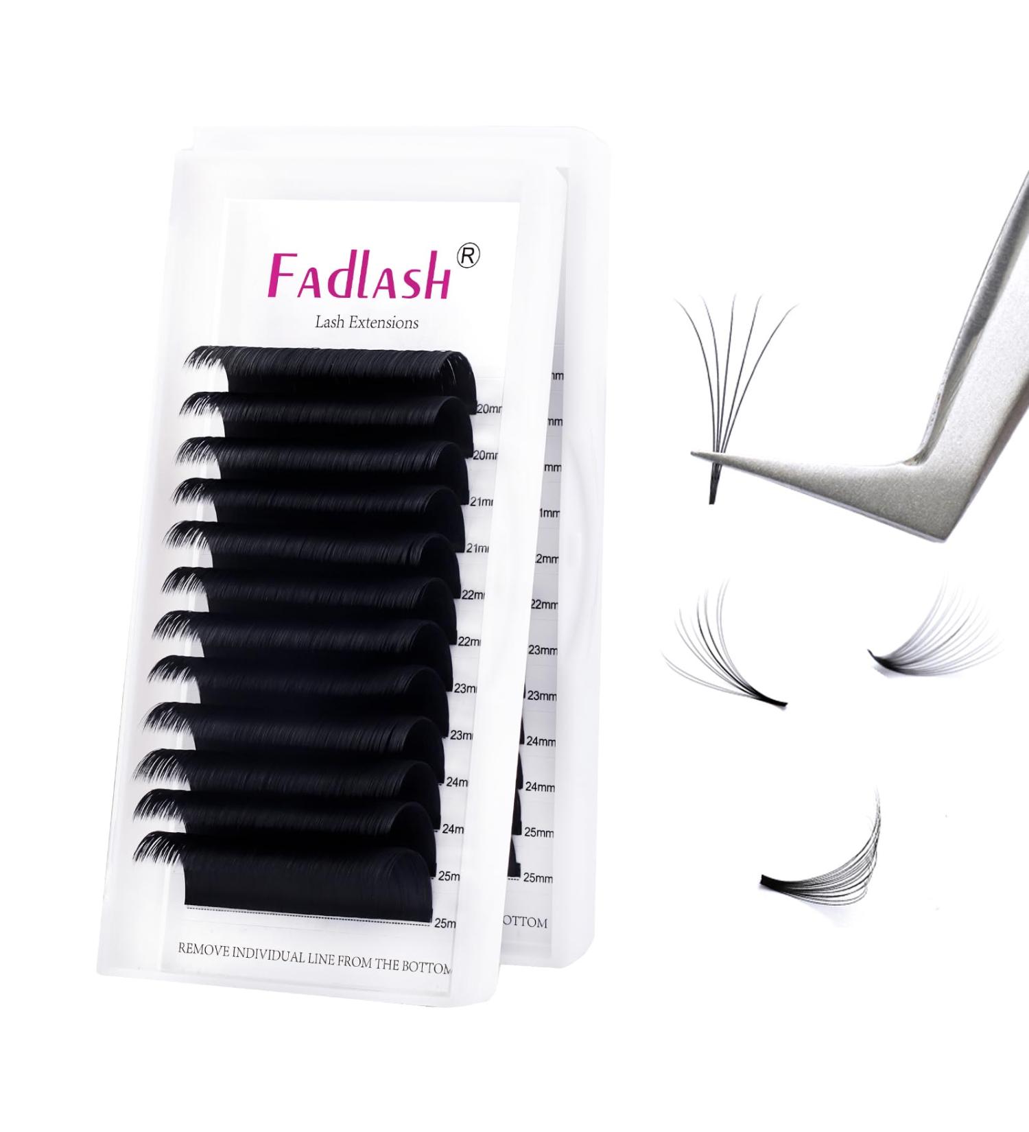 Fadlash Easy Fan DD Curl 0.07 20-25mm Mixed Length Russian Lashes - Natural Self Fanning Eyelashes - Buy Online on GoSupps.com