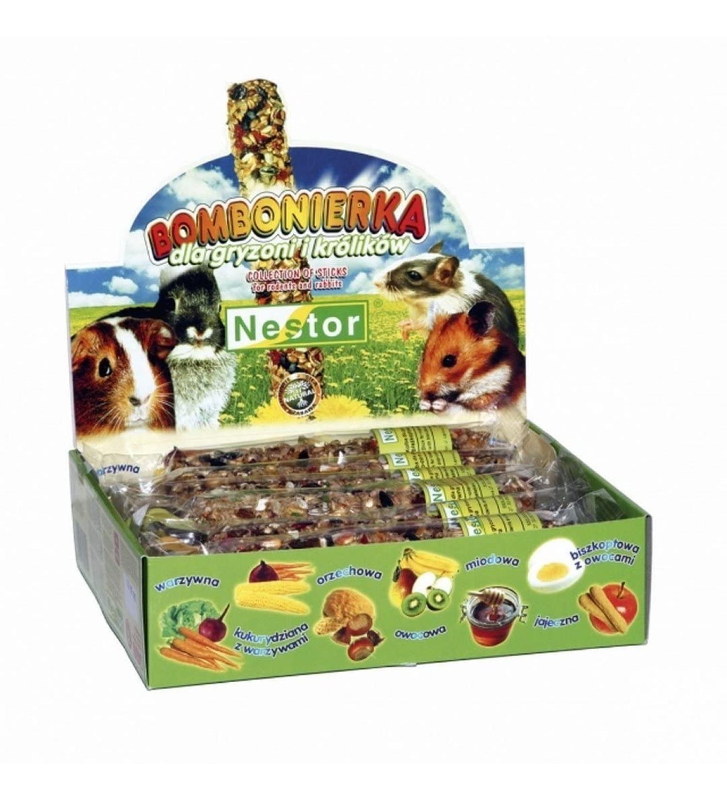 NESTOR Treats for Hamsters Guinea Pigs & Rabbits - 12 Nibble Stick Mix | International Shipping Available - Buy Online on GoSupps.com