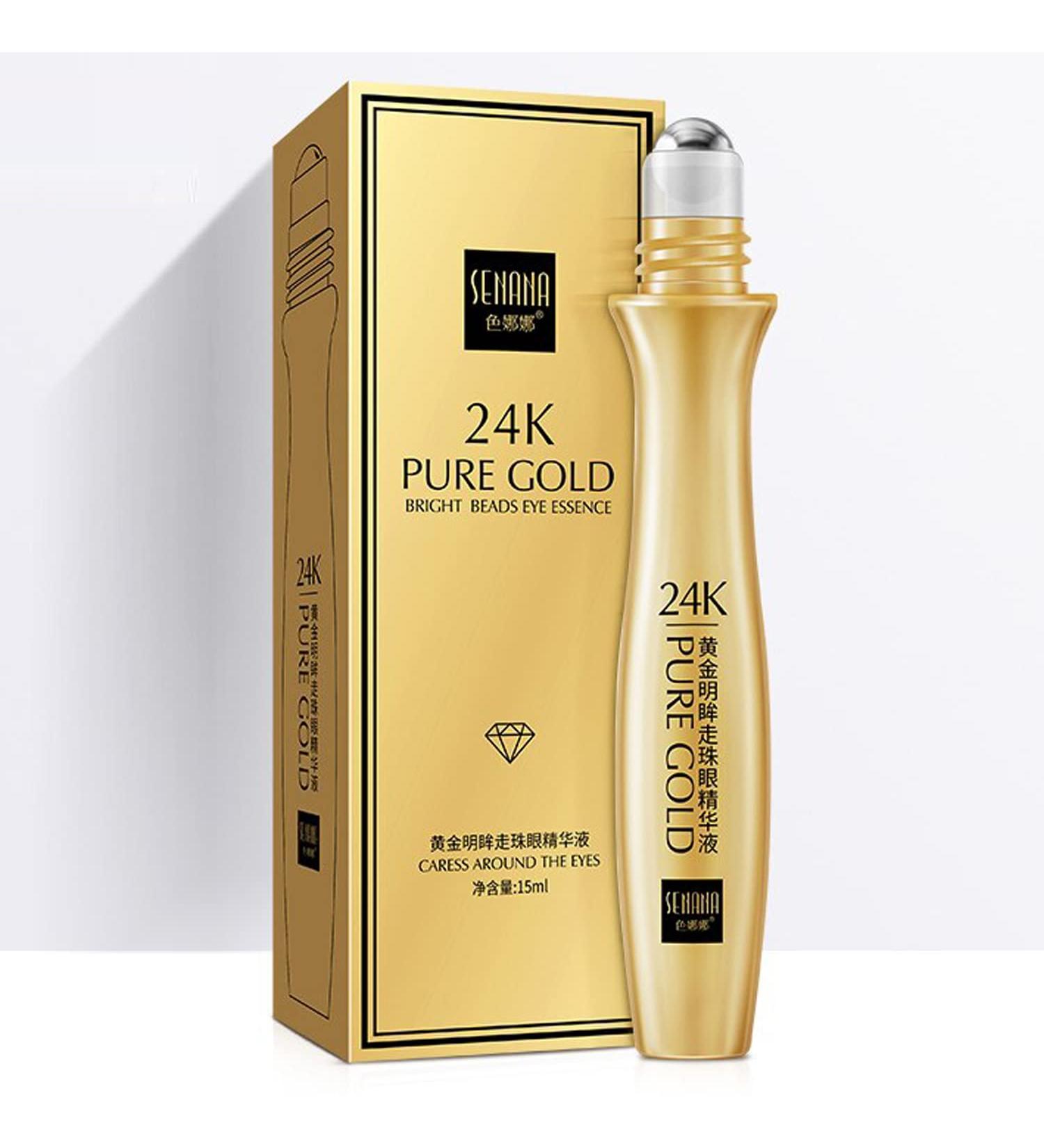 24K Gold Anti-Wrinkle Under Eye Cream - Reduces Dark Circles & Puffiness Hyaluronic Acid 15 ML - Anti-Aging Daily Treatment - Buy Online on GoSupps.com