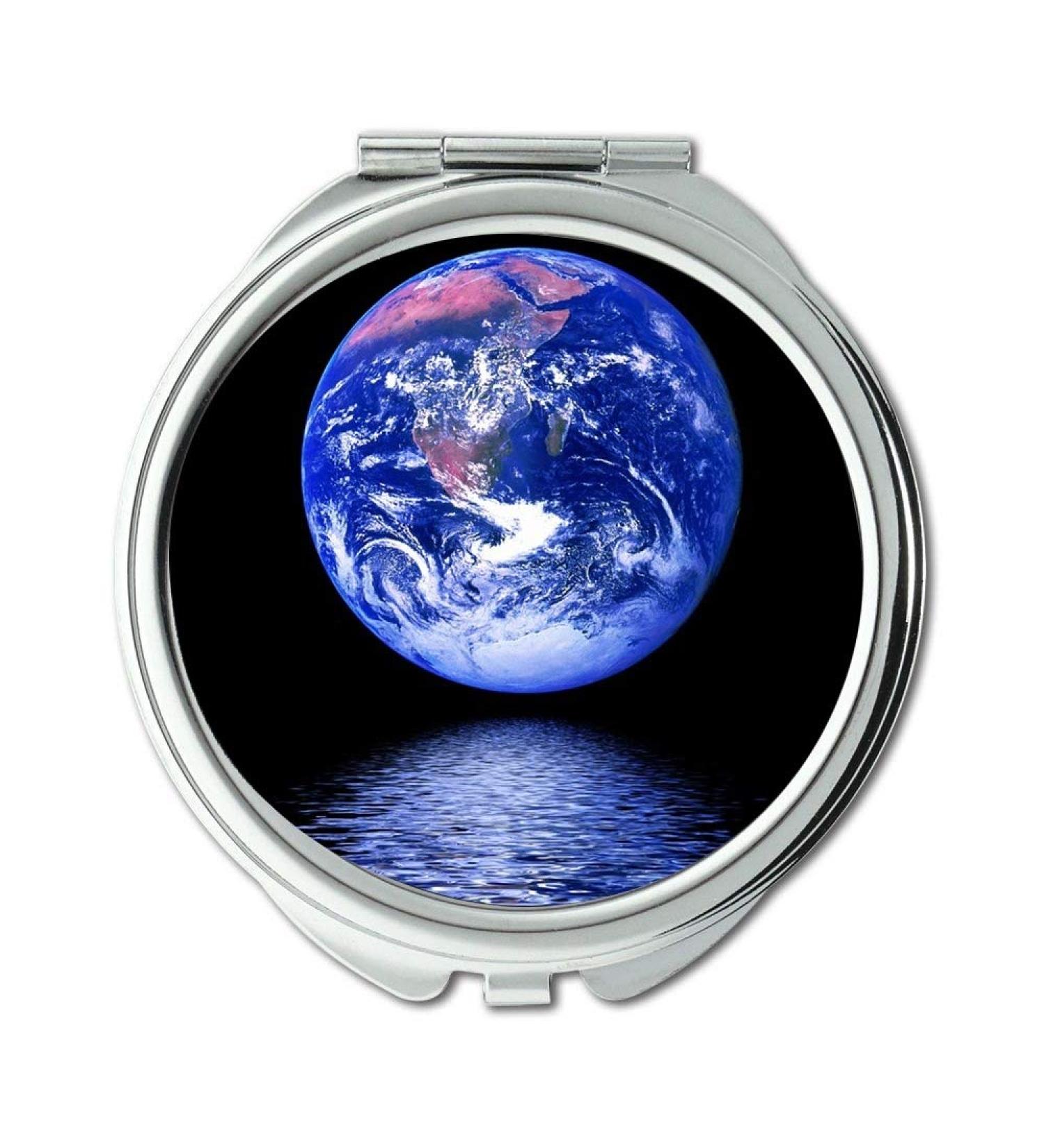 Mirror earth makeup mirror Reflections Planet Earth Earth Day Astronomy Green makeup mirrors pocket mirror portable mirror - Buy Online on GoSupps.com