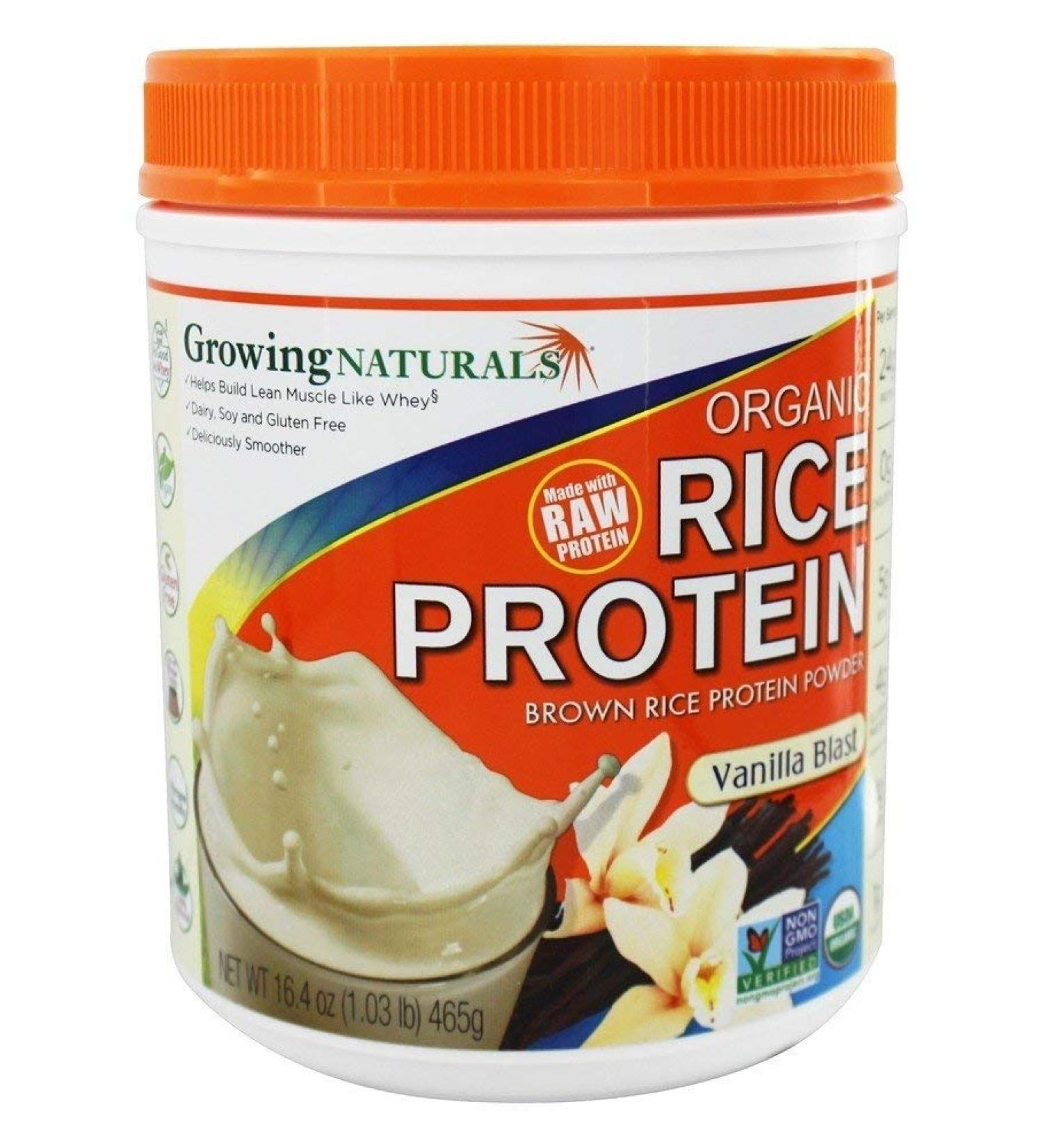 Organic Vanilla Rice Protein Powder by Growing Naturals - Buy Online on GoSupps.com
