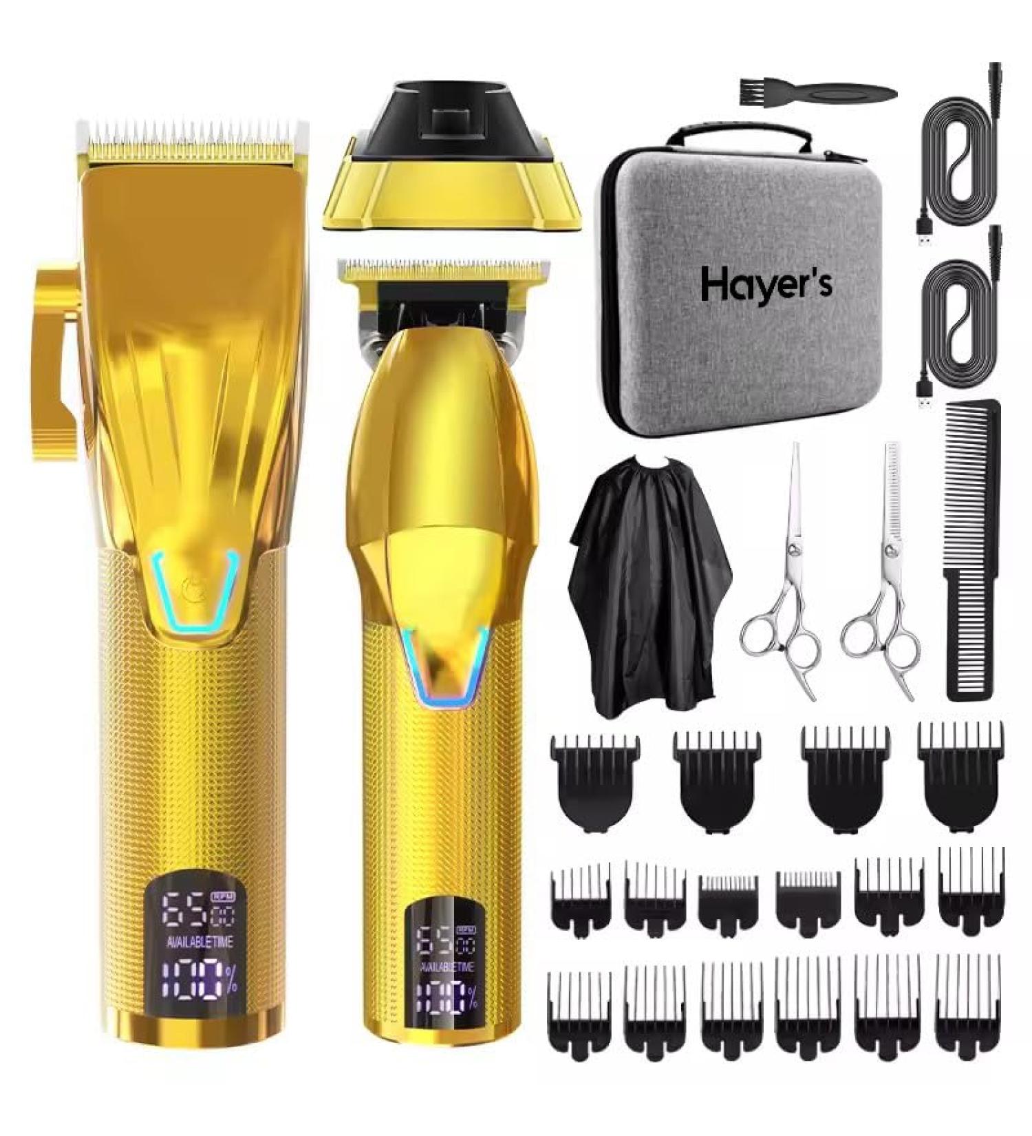 Buy Hayer's Cordless Rechargeable Hair Clippers - All-in-One Premium Hair Kit & Beard Trimmer for Men | Ideal for Barbers & Home Use - Buy Online on GoSupps.com