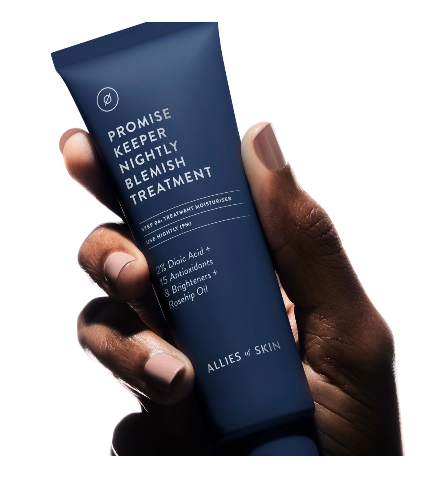 Allies of Skin Promise Keeper Blemish Sleeping Facial | Night Cream with Dioic & Mandelic Acid | Hydrating Moisturizer Treatment 1.7 oz - Buy Online on GoSupps.com
