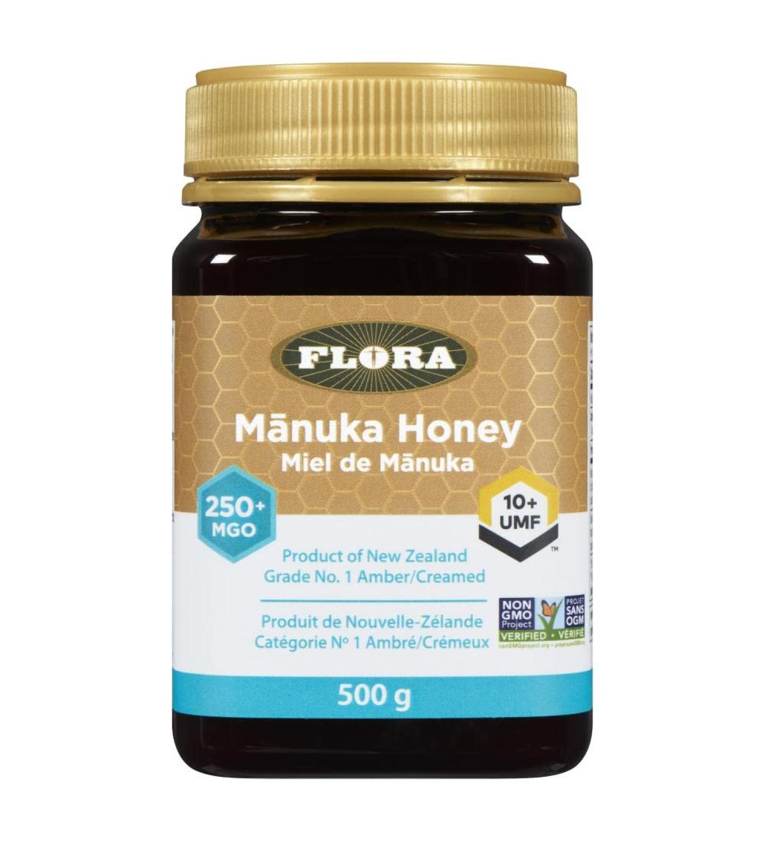 Flora - M nuka Honey 250+ MGO/10+ UMF - 100% M ori-Owned New Zealand Native Bush Honey 100% Traceable MGO Sustainable Eco-Friendly Natural Healing 500 gram Jar 500 g (Pack of 1) - Buy Online on GoSupps.com