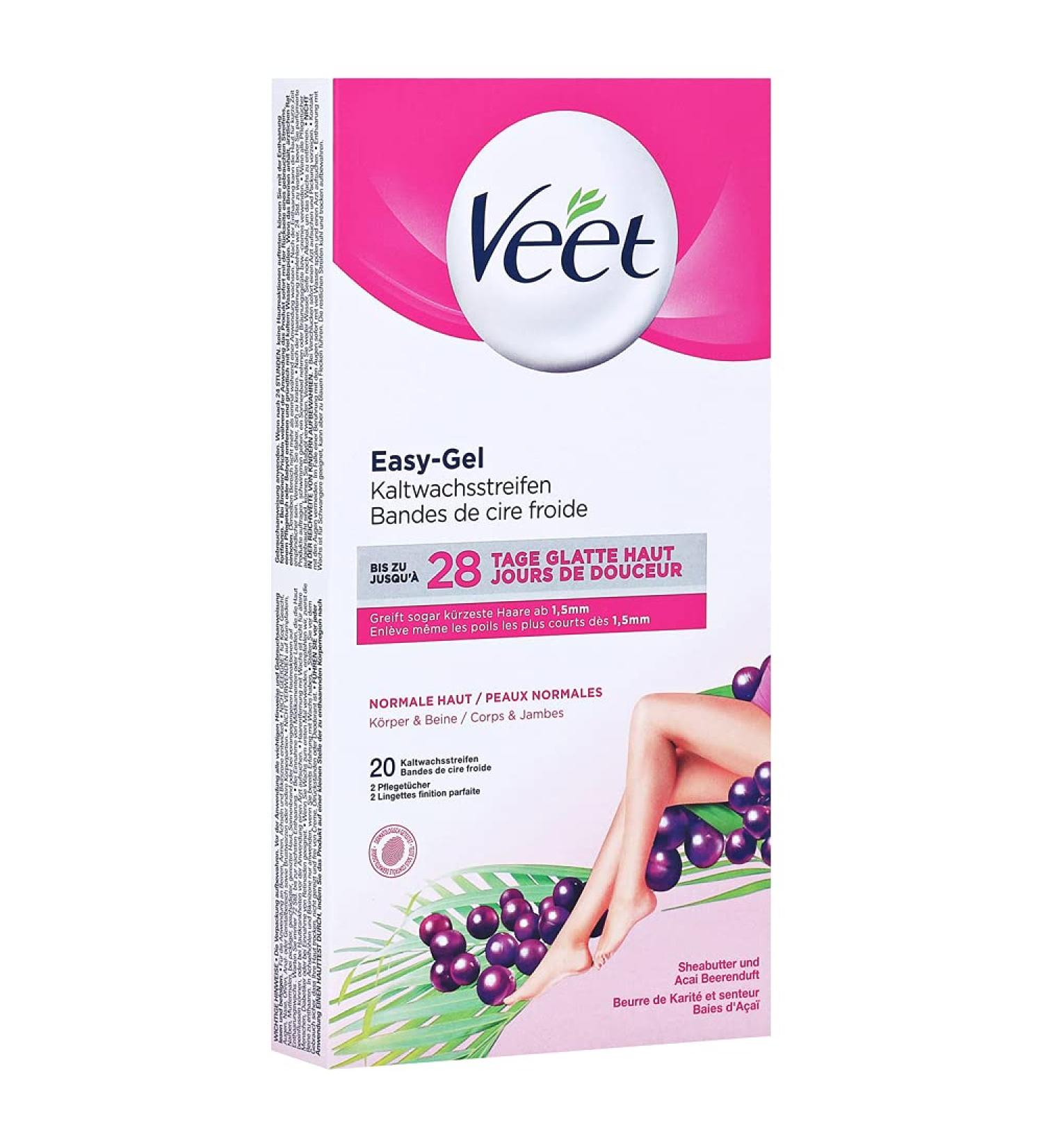 Veet Hair Minimizer Cold Wax Strips Normal Skin 20 pcs