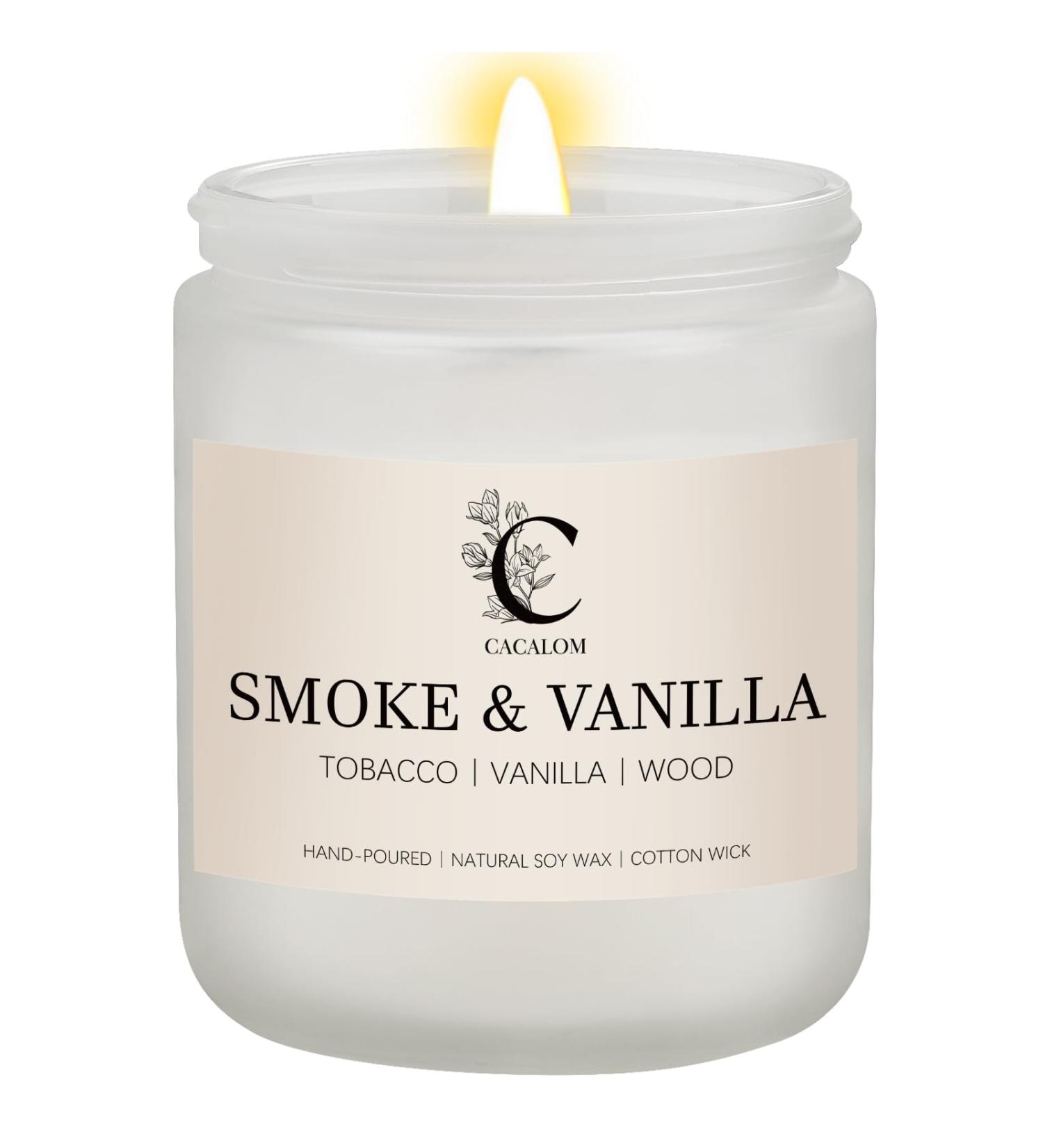 Shop Smoke & Vanilla Scented Candles | Long Lasting Soy Wax Jar Candles for Stress Relief 7 oz | International Shipping Available - Buy Online on GoSupps.com