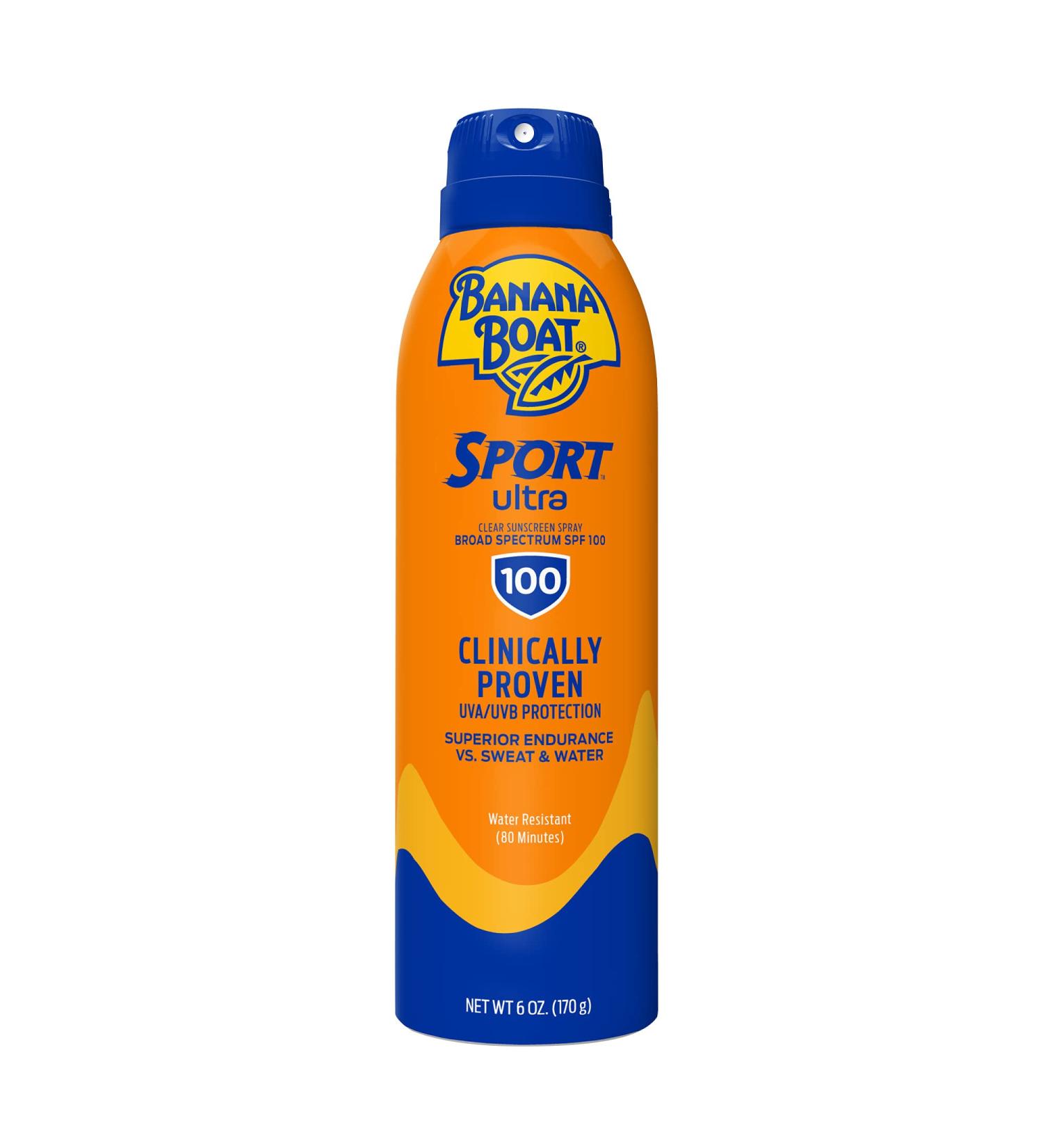 Banana Boat Sport Ultra, Broad Spectrum Sunscreen Spray, SPF 100, 6oz. SPF 100/Spray - Buy Online on GoSupps.com