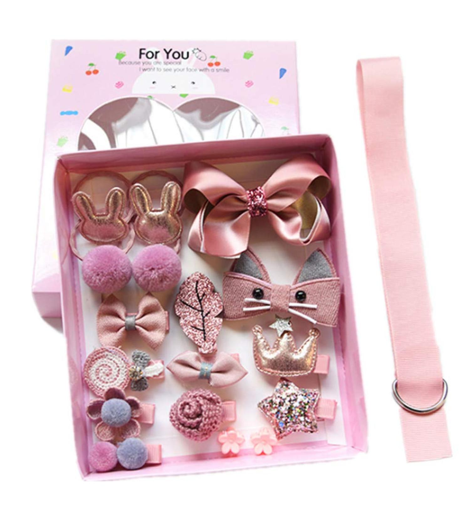 Buy CHTENG Kids Hair Clips - Cute Bow Butterfly Elastic Bands & Barrettes for Baby - Dark Pink Hair Accessories - Buy Online on GoSupps.com