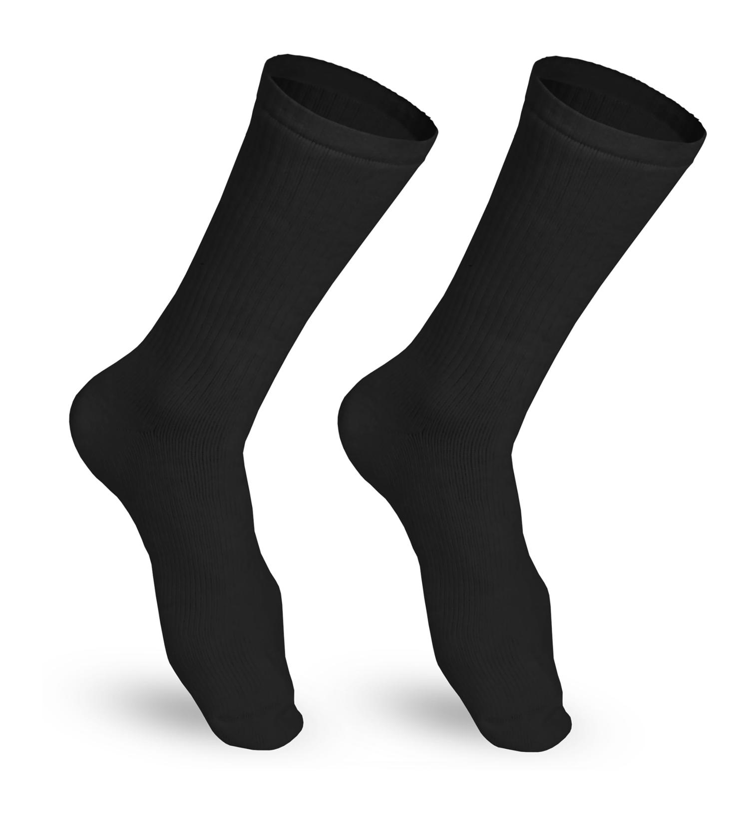 Buy Champion Men's Compression Socks 15-20 mmHg - Athletic Fit Crew Length Black Large | Cushioned Mid-Calf Sports Socks for Enhanced Performance - Buy Online on GoSupps.com