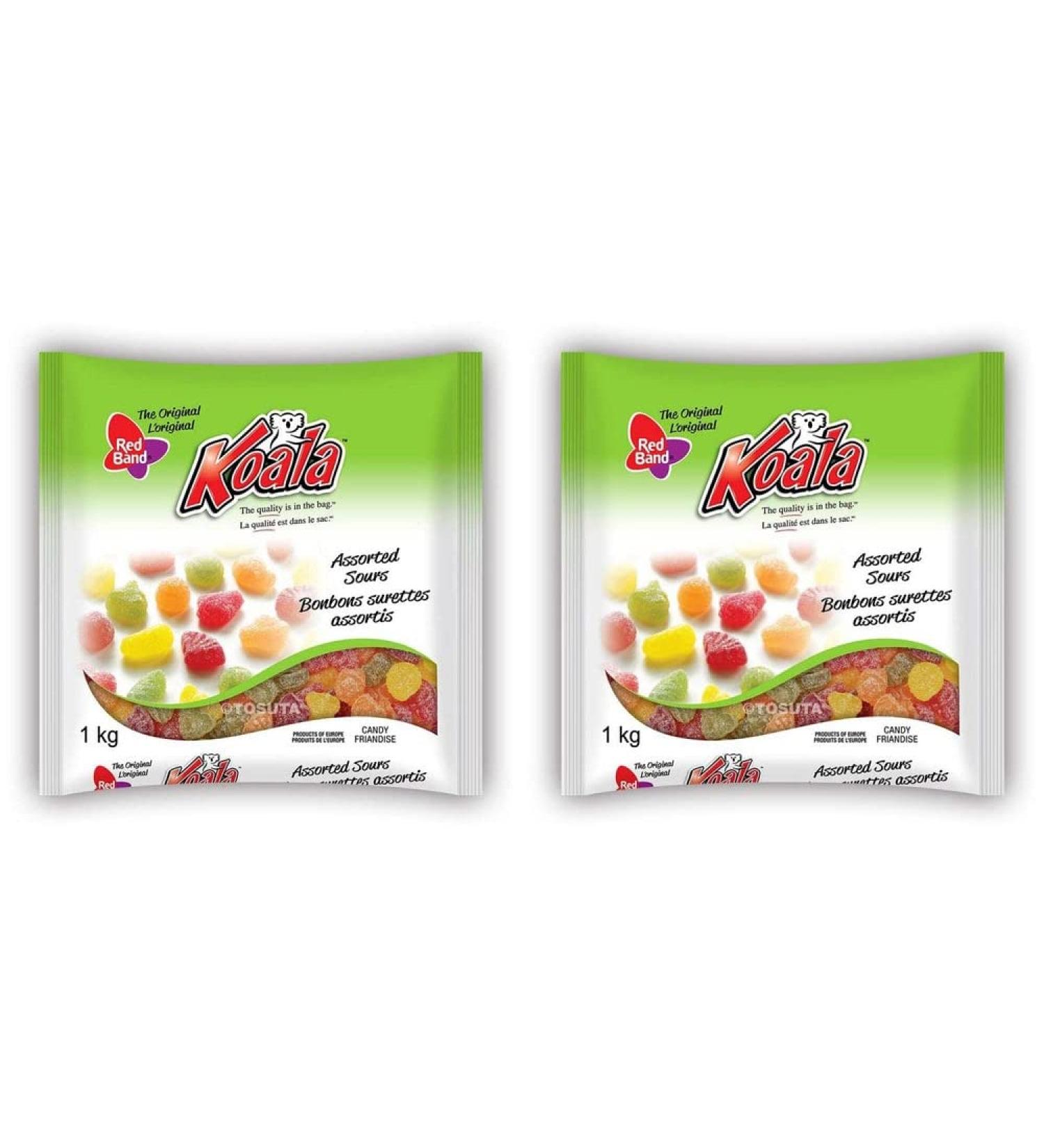 Candy Bulk: Pack of 2 - Koala Assorted Sour Candy Gummies - Candies For Adults & School Snacks For Kids - Bulk Gummy Candies - Snack Item Sweets