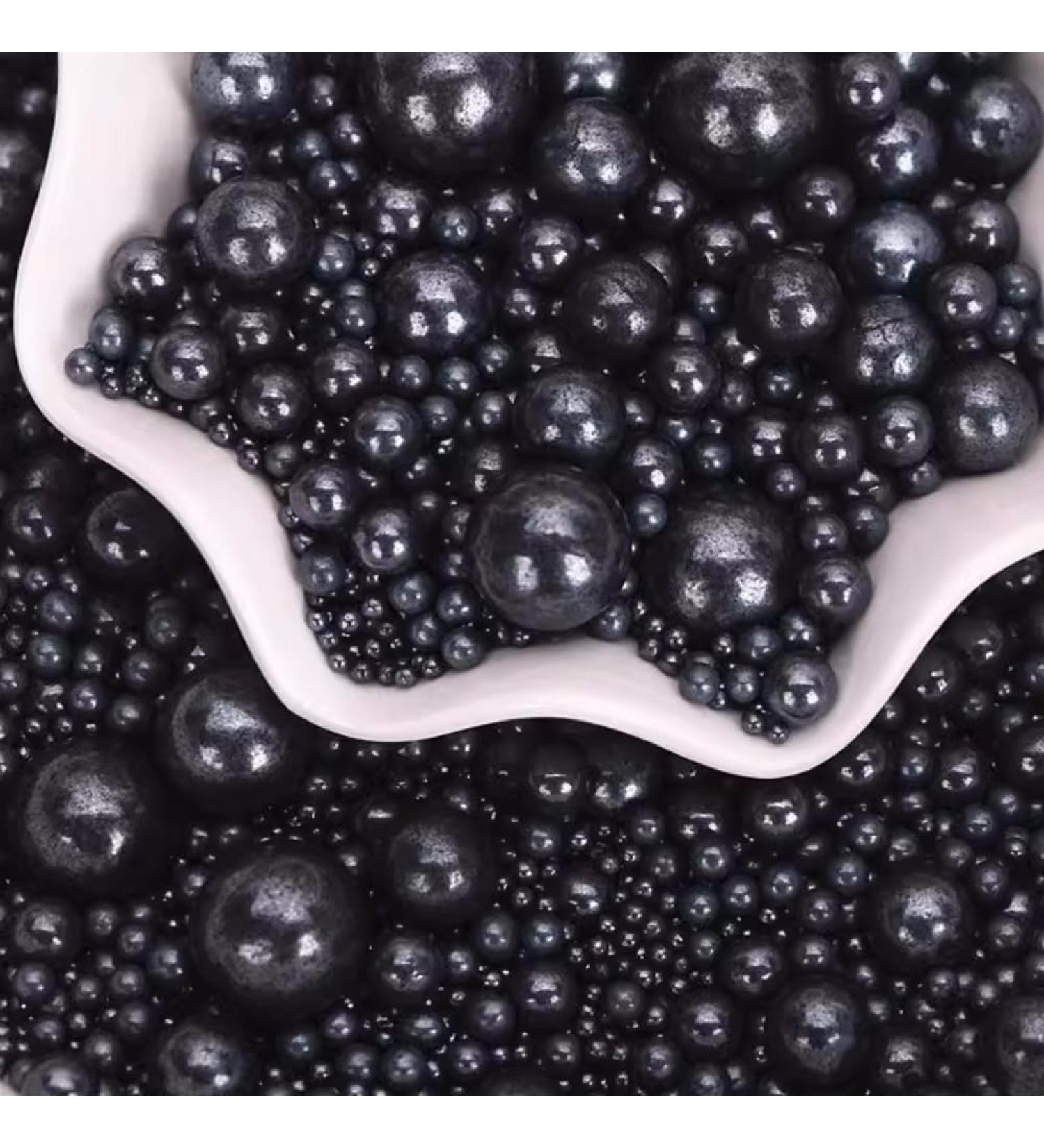 Buy Edible Black Pearl Candy - 120g Cake Decorations for Birthdays Halloween Thanksgiving & Christmas Parties - Buy Online on GoSupps.com