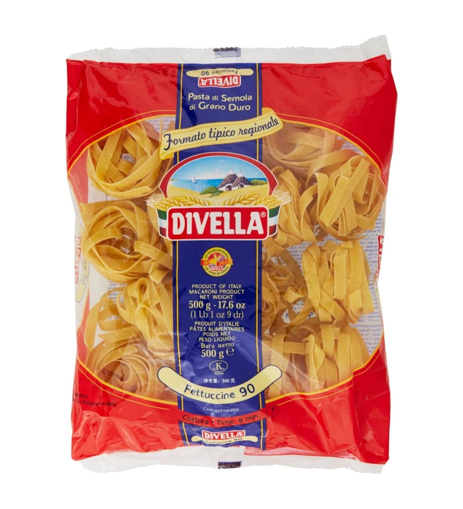  Italian Gourmet E.R. Divella Fettuccine N. 90 Set of 12 durum wheat semolina pasta 500 g + box Italian Gourmet Polpa di Pomodoro 400 g - Buy Online on GoSupps.com