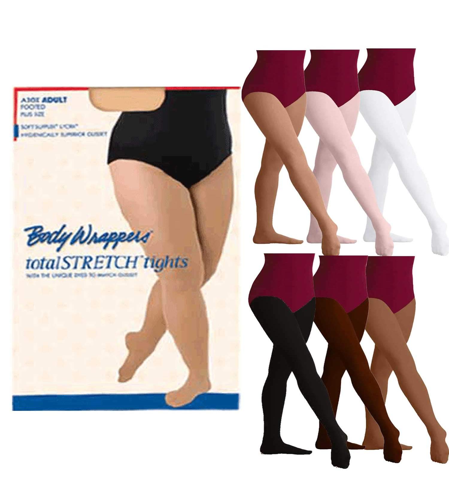 Body Wrappers TotalStretch Plus Size Footed Tights in Jazzy Tan 4X - Buy Online on GoSupps.com