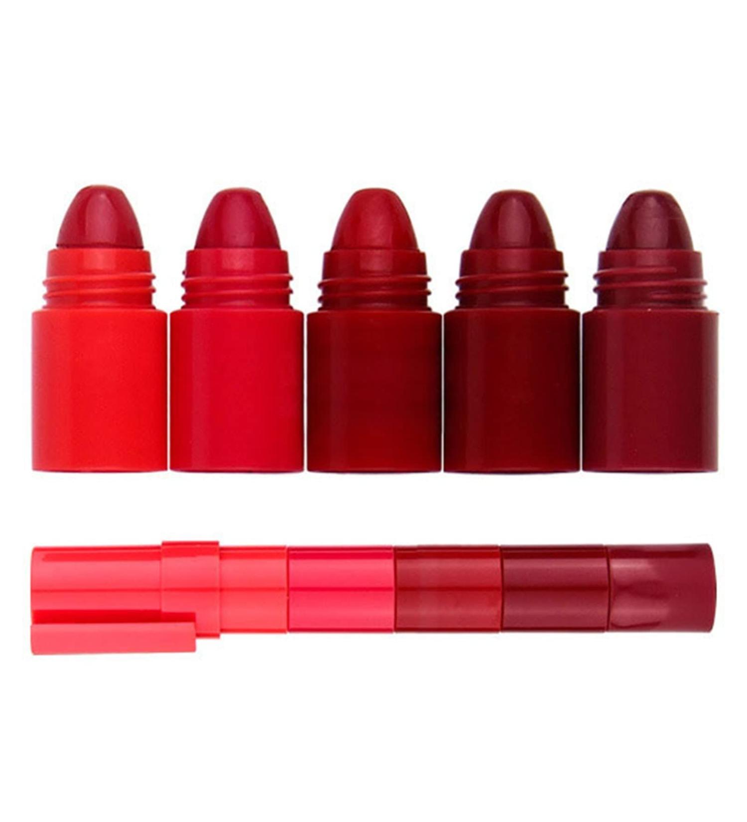 Lip Gloss Sent 5 Colors Popular Lipstick Waterproof Ink Lip Gloss High Impact Lipcolor With Moisturizing Creamy Formula Lip Care And Lip Base Make Up Womens Makeup One Size A