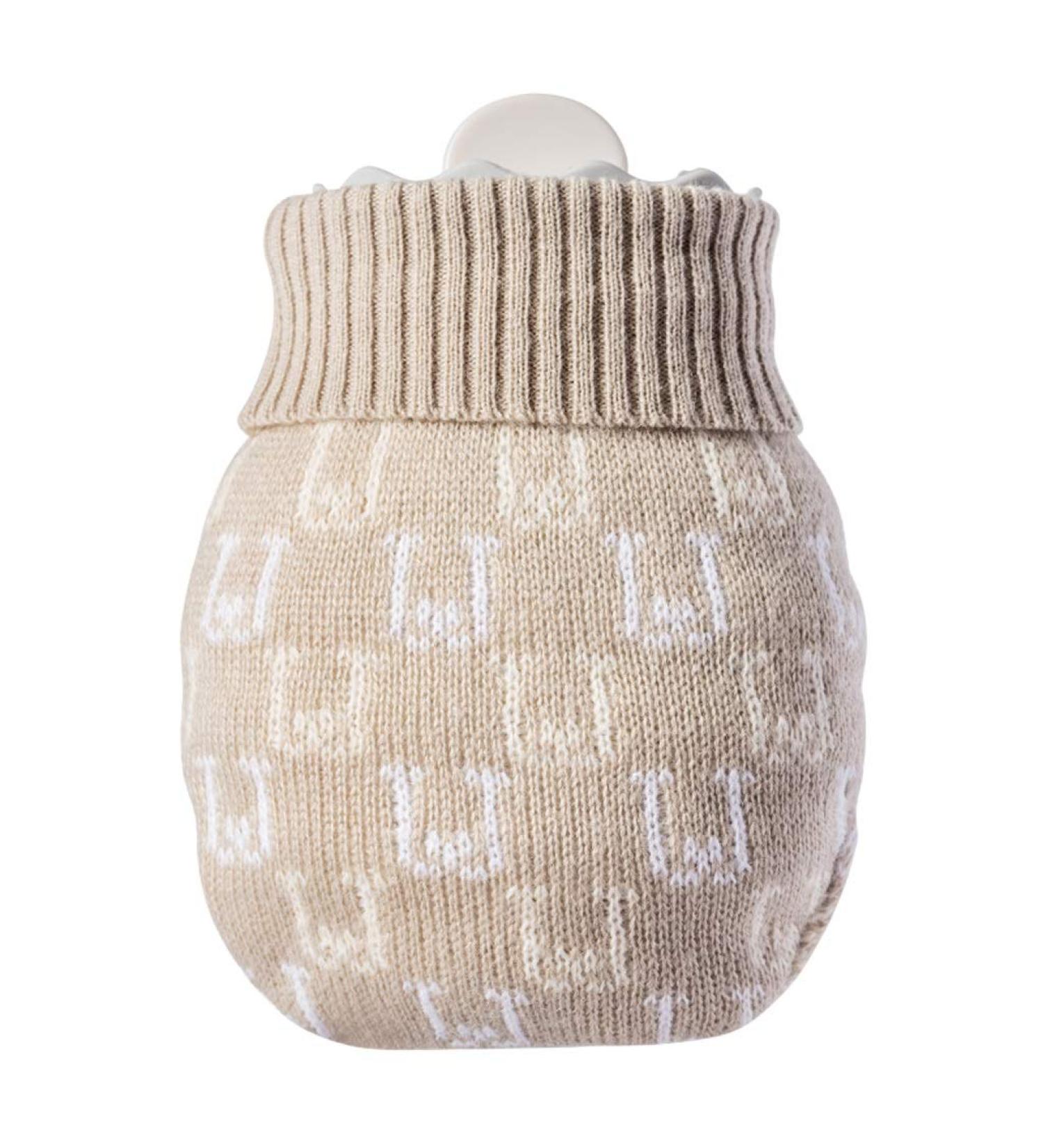 MAIES Classic Hot Water Bottle - Reusable Winter Heat Bag with Knitting Cover - Portable & Effective Warmth for Adults - Buy Online on GoSupps.com