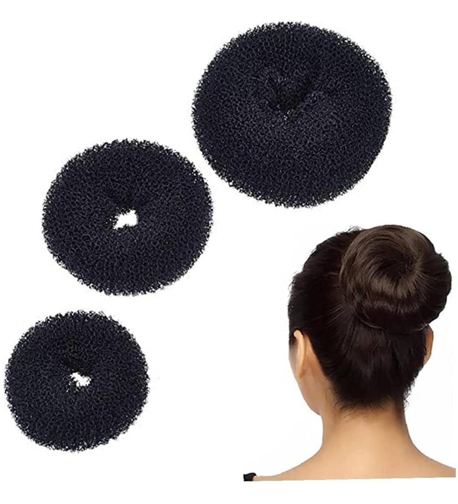 3 Pieces Donut Bun Maker Hair Bun Maker Hairstyle DIY Tool Ring Shaped Bun Maker Set for Chignon Hair Including Large Medium and Small (Black) Useful and Nice - Buy Online on GoSupps.com