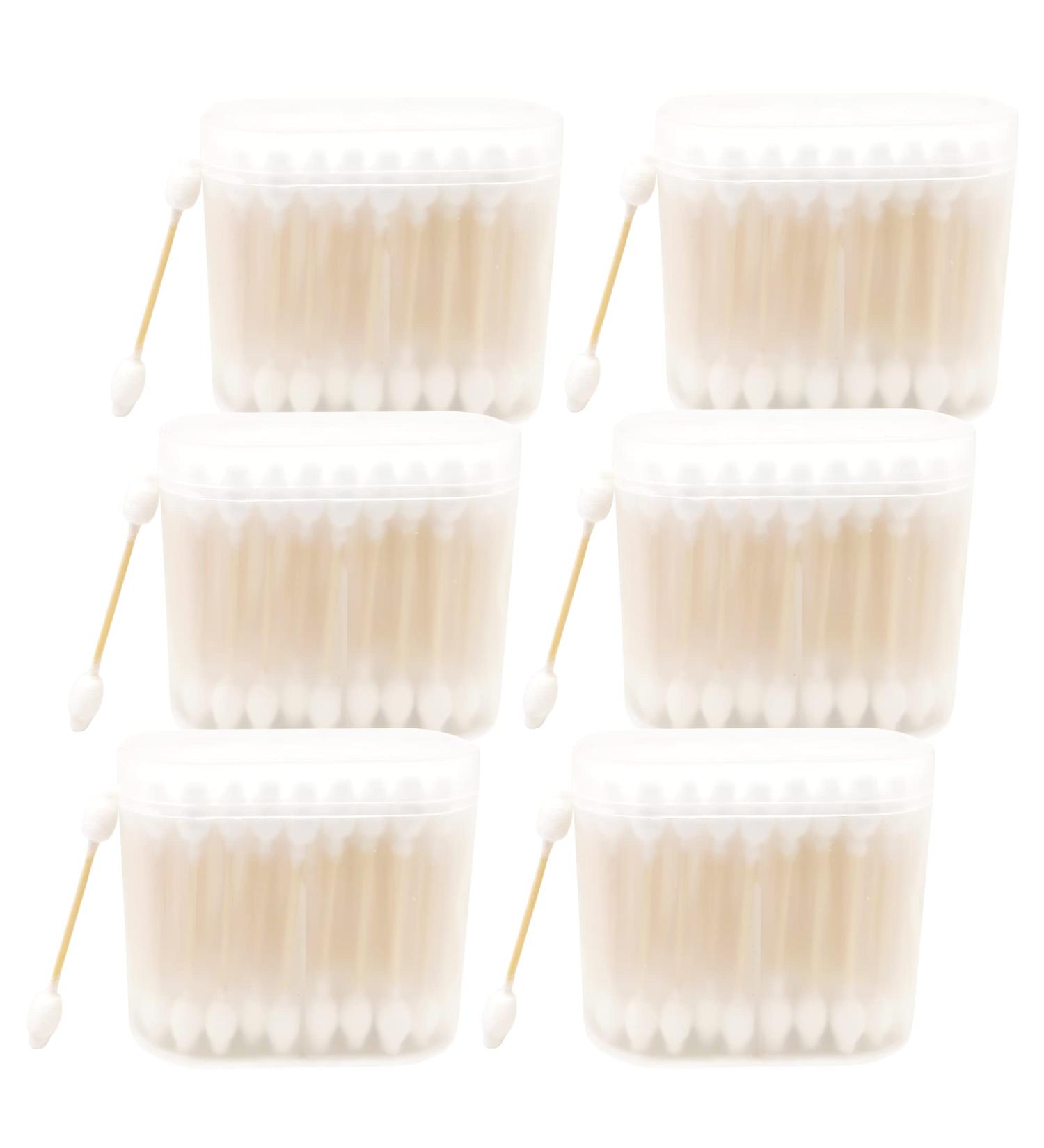 480pc Safety Bamboo Cotton Swabs with Large Tips for Newborns, Kids & Children - Buy Online on GoSupps.com