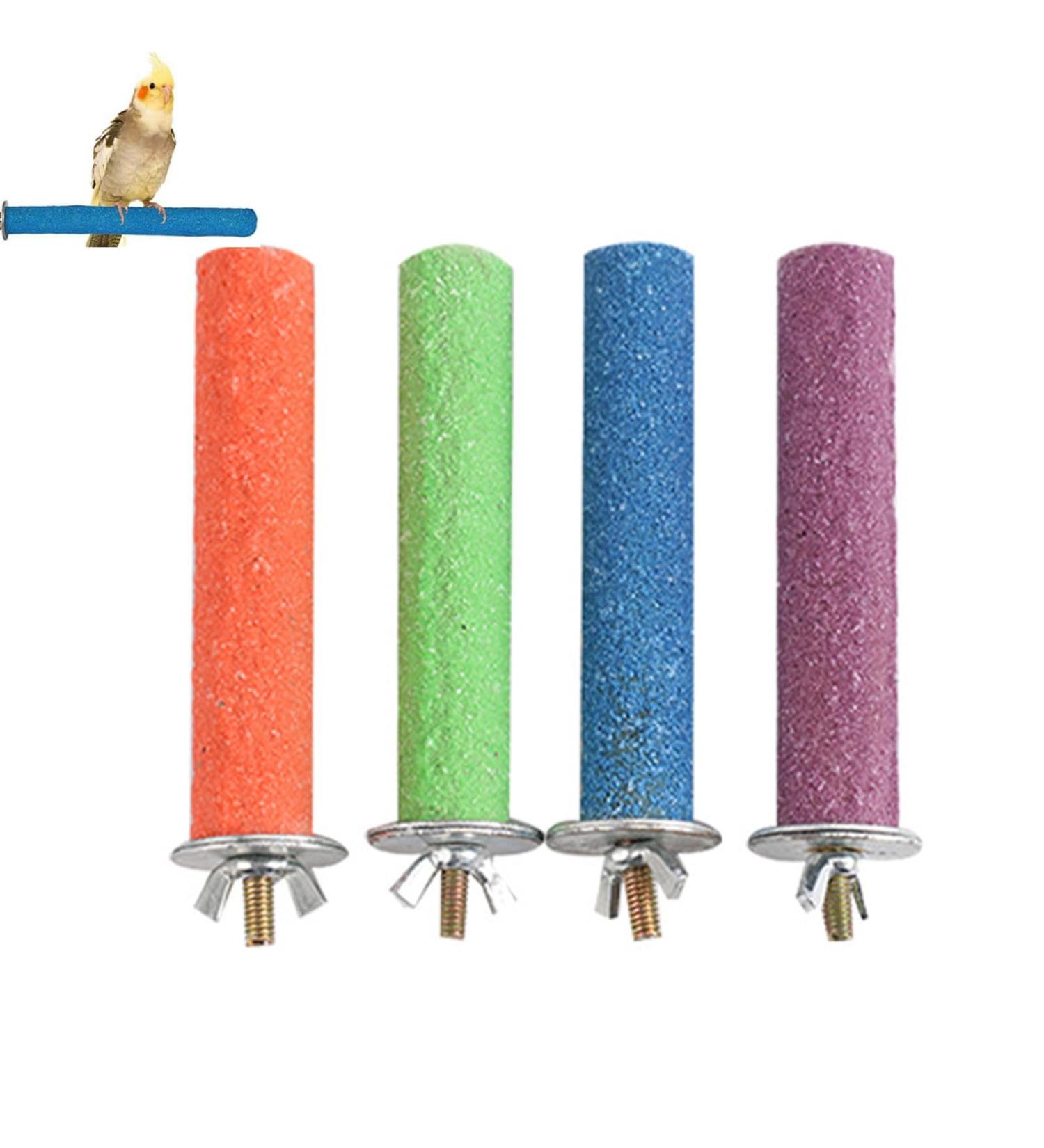 Buy Lohill Parrot Accessories - 4-Piece Bird Cage Toys and Perches for Parrots & Budgies - 15cm Ribbar Stood Bar - Buy Online on GoSupps.com