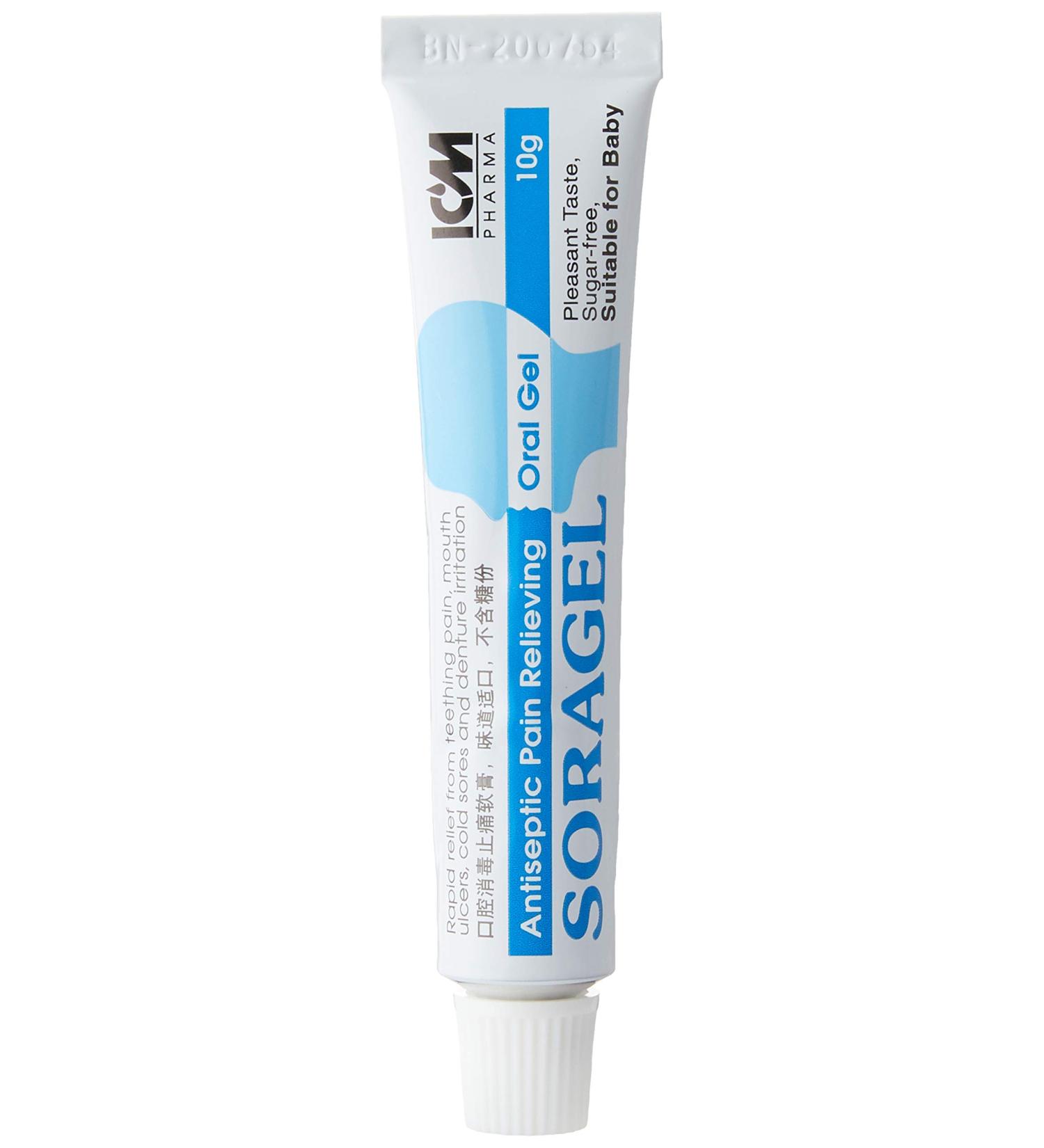 ICM Pharma Soragel 10g: Antiseptic Pain Relief Oral Gel - Buy Online on GoSupps.com