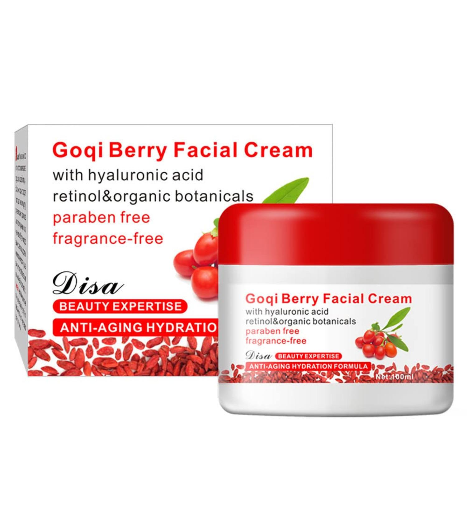 Buy Wolfberry Facial Cream Anti-Oxidant Hyaluronic Acid Moisturizing Anti-Aging & Firming Goji Berry Cream for Glowing Skin - Buy Online on GoSupps.com