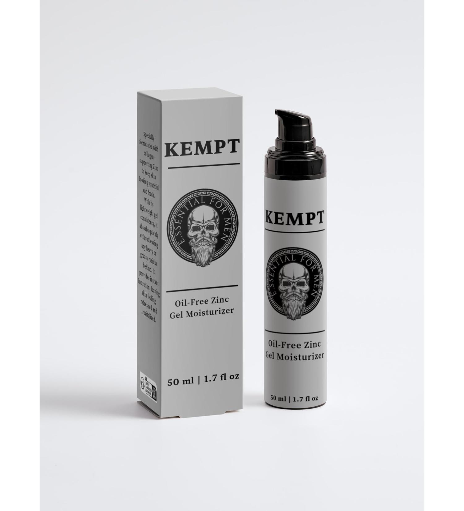E.ssential KEMPT Oil-Free Zinc Gel Moisturizer for Men Collagen Supporting Formula Hydrating and Revitalizing Lightweight Gel 1.7 fl oz - Buy Online on GoSupps.com