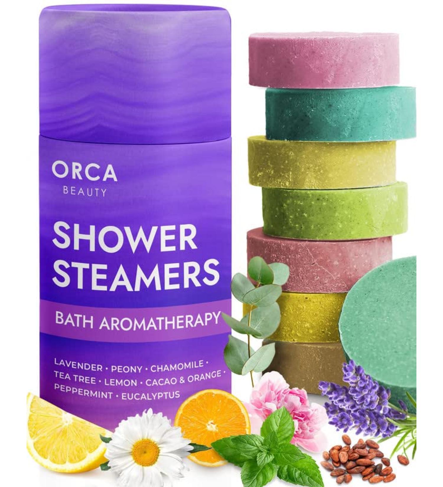 Shower Steamers Variety Pack - 8 Scents with Eucalyptus, Aromatherapy, Menthol - For Women & Men - Buy Online on GoSupps.com