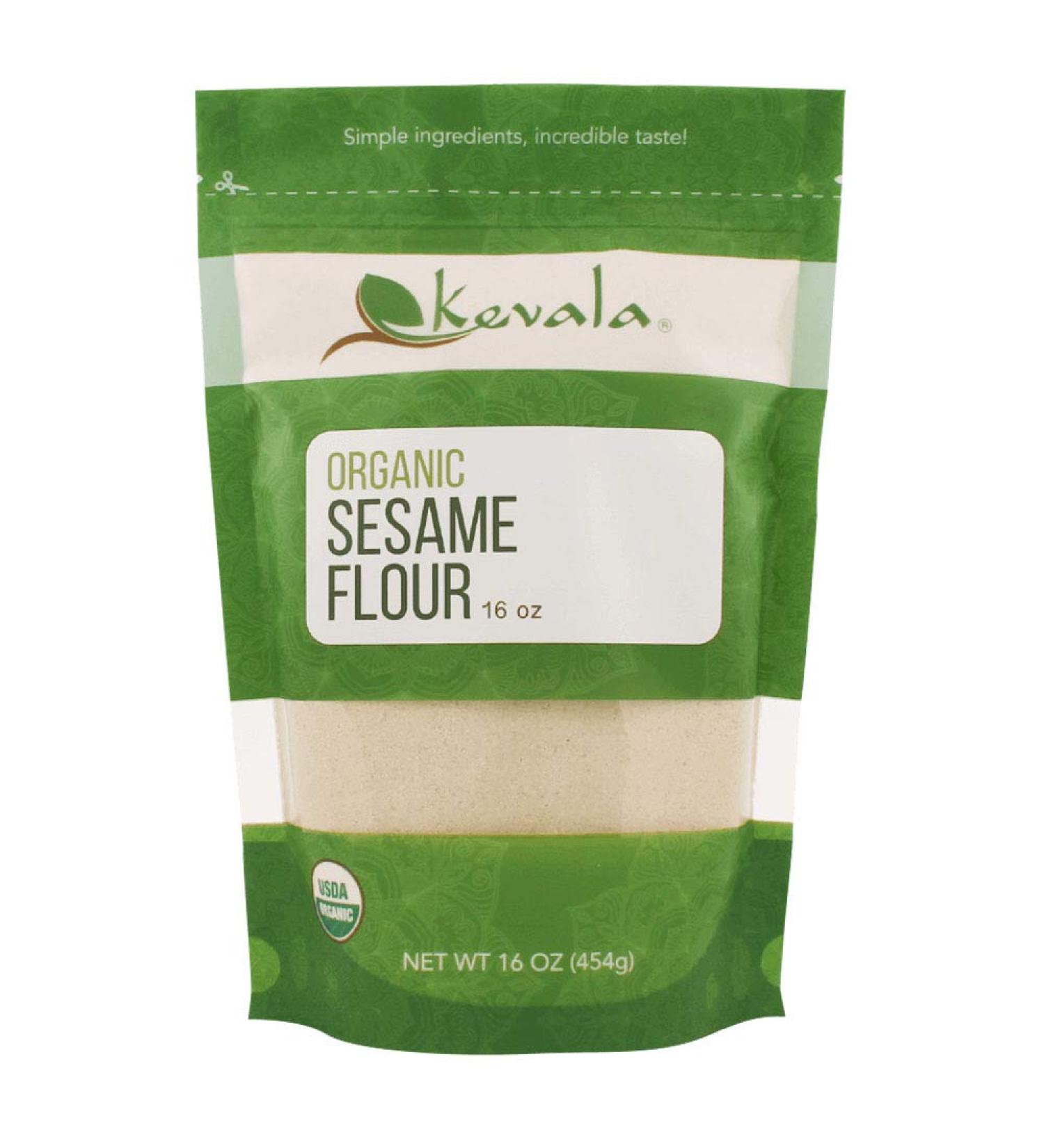Kevala Organic Sesame Flour - 16 oz (454 g) | Gluten-Free & Nutrient-Rich - Buy Online on GoSupps.com