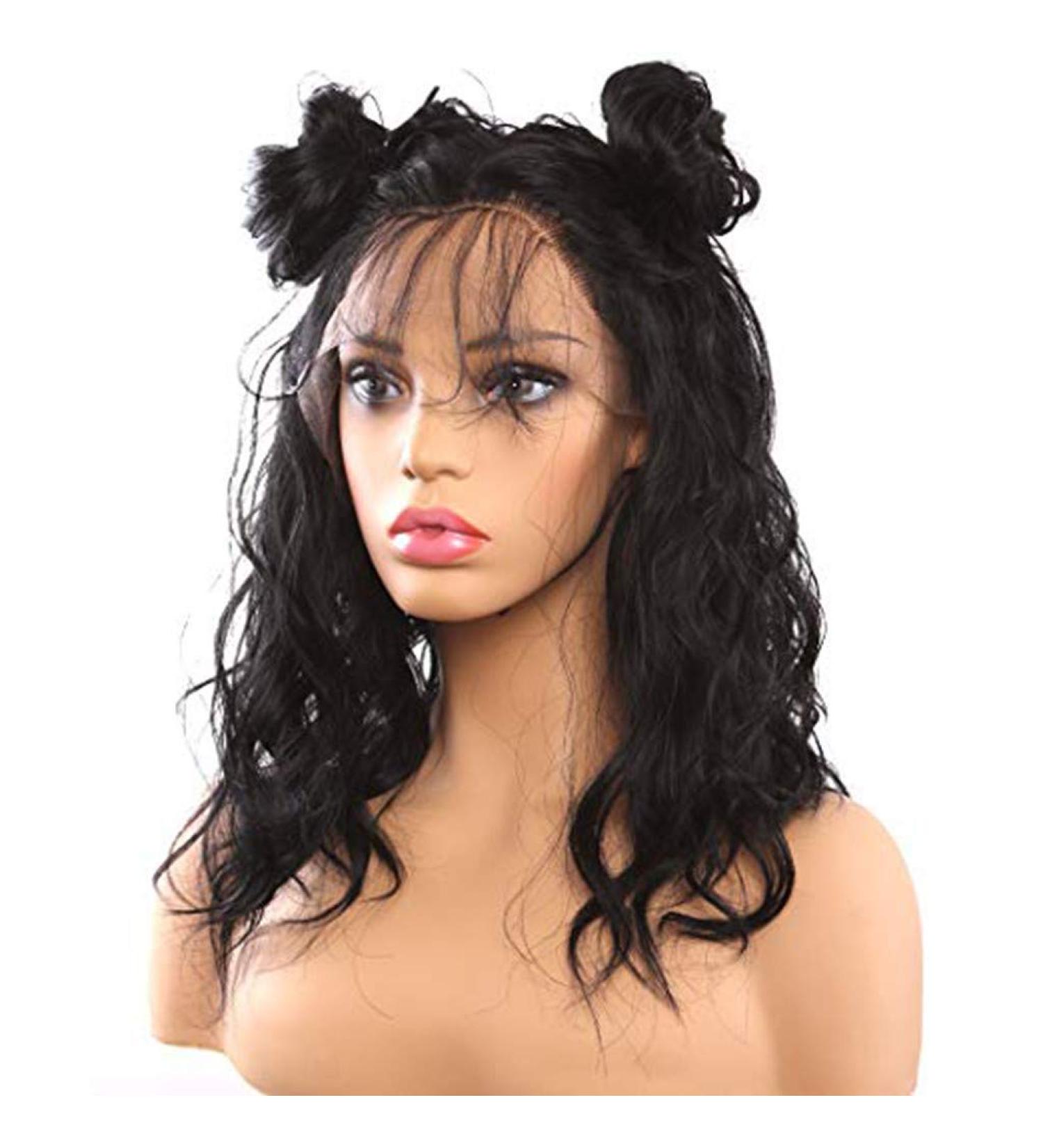 Premium Long Black Curly Wavy Brazilian Synthetic Wig for Women - Perfect for 50s 60s 70s 80s Cosplay - Buy Online on GoSupps.com