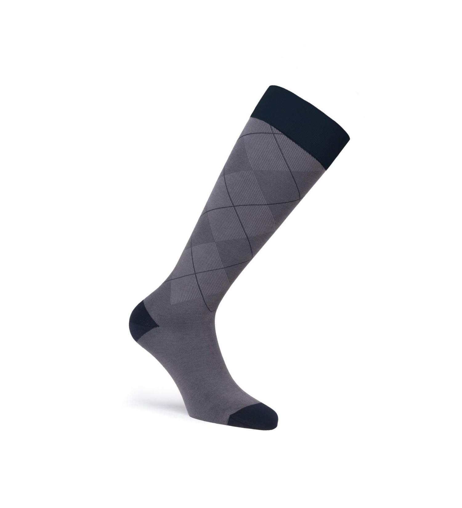Jobst Knee Socks - Casual Pattern 15-20 mmHg Support Closed Toe Gunmetal Gray Size L - Ideal for Swollen Legs - Buy Online on GoSupps.com