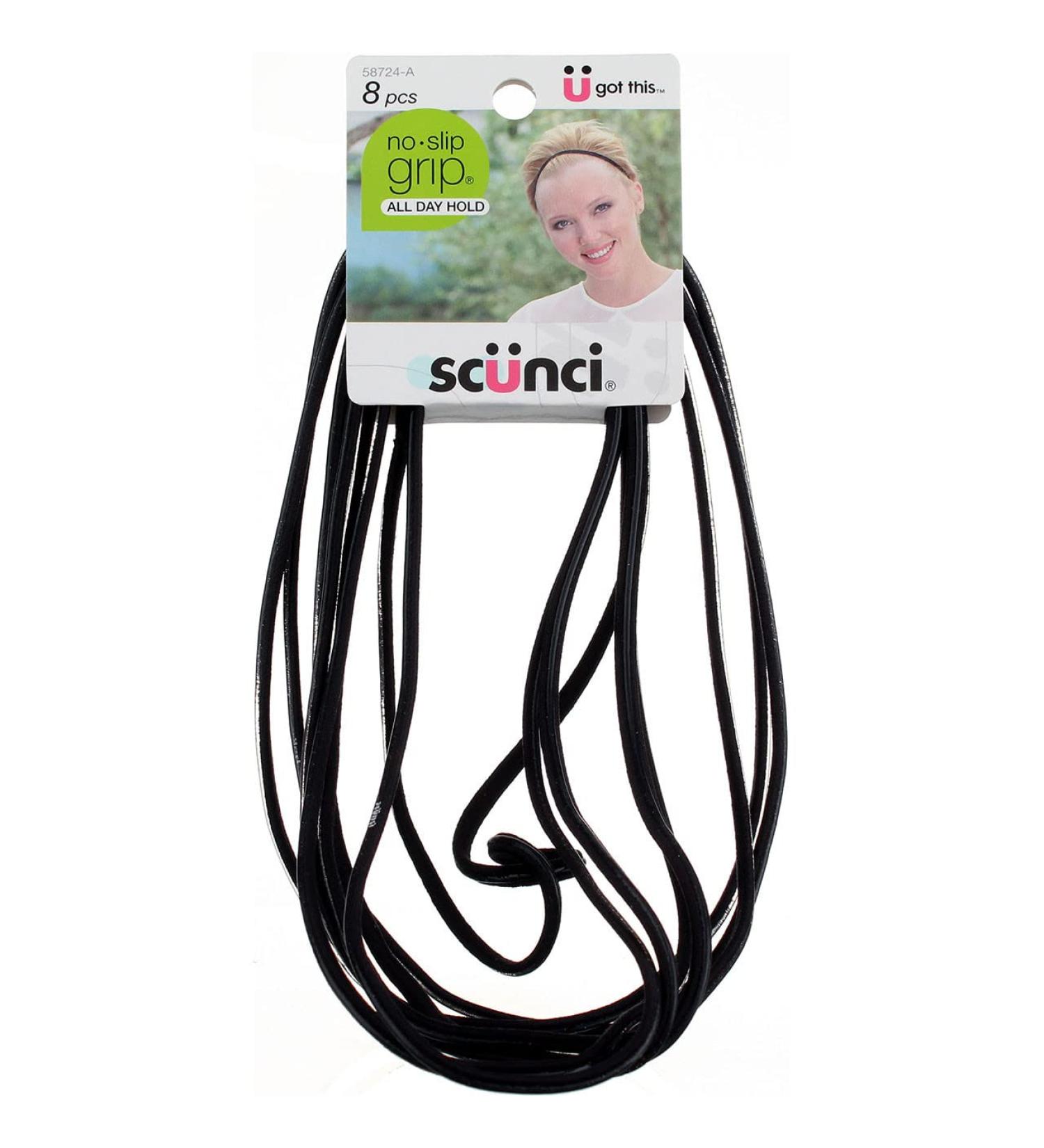 Scunci No-Slip Grip Headwraps Black 8 ct. - Stay Put Hair Accessories - Buy Online on GoSupps.com