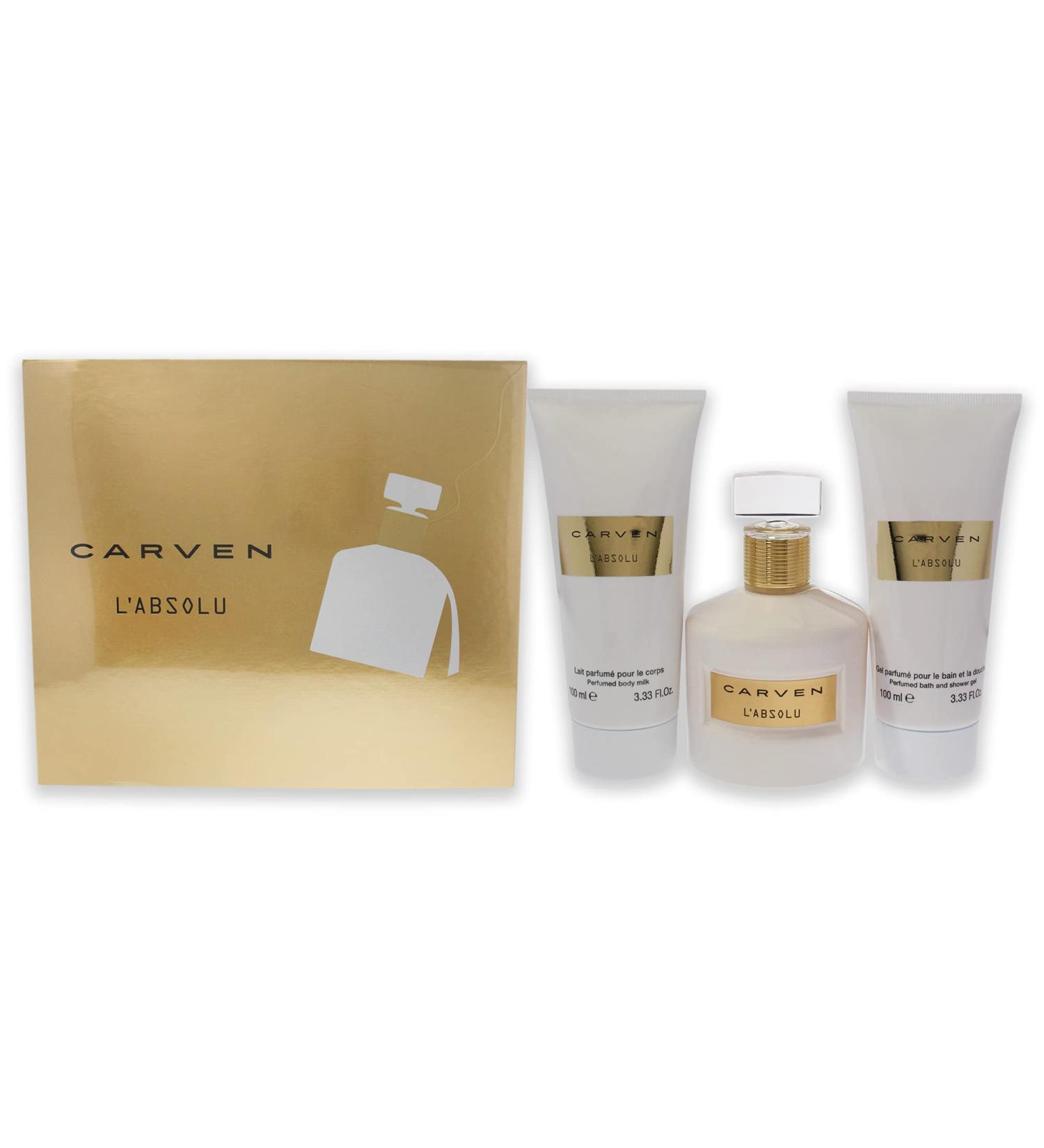 Carven LAbsolu for Women - 3 Pc Gift Set 3.33oz EDP Spray 3.33oz Perfumed Body Milk 3.33oz Perfumed Bath and Shower Gel - Buy Online on GoSupps.com