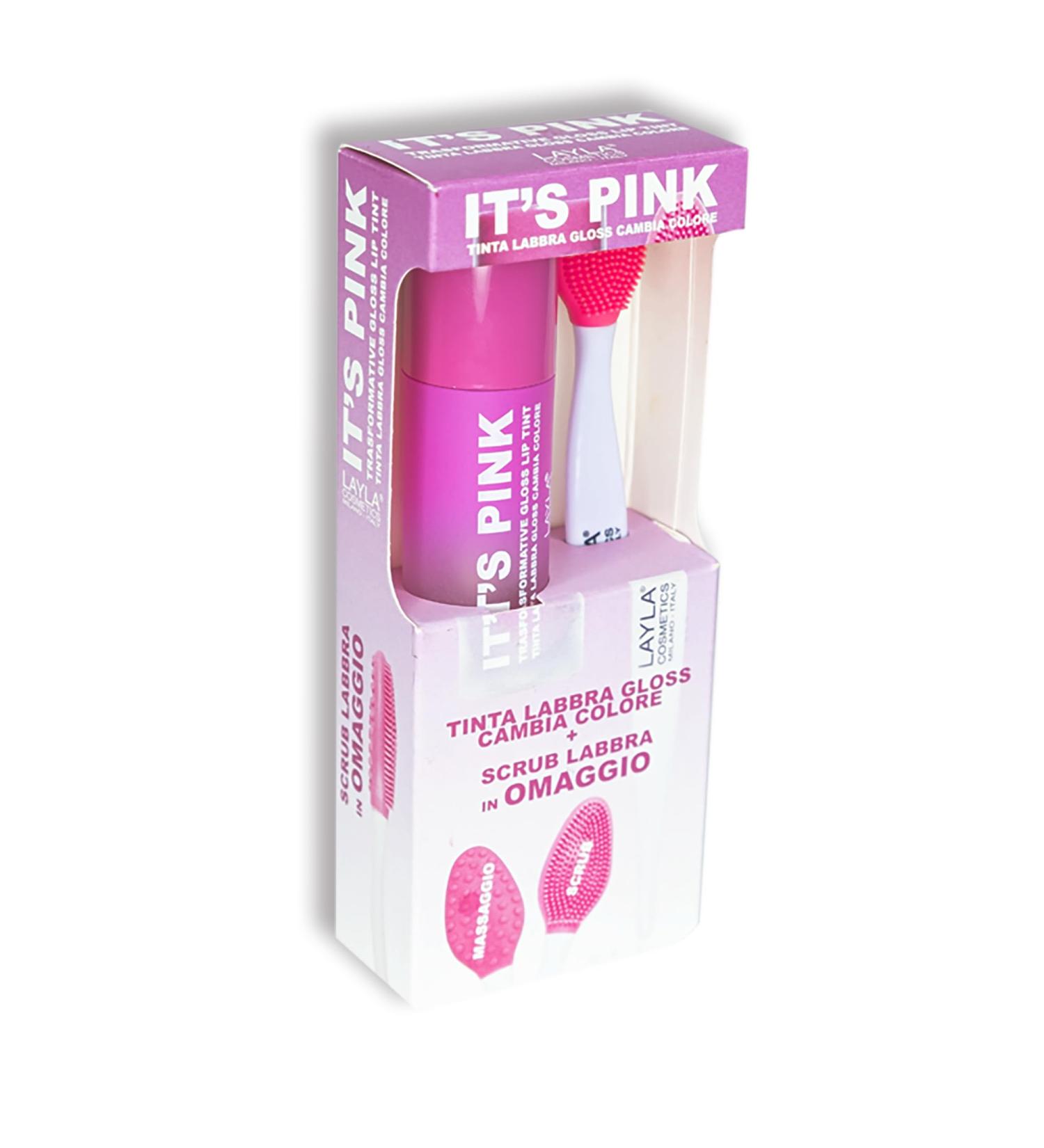 Buy LAYLA Cosmetics Pink Transformative PH Lip Gloss & Scrubber Set | International Shipping Available - Buy Online on GoSupps.com