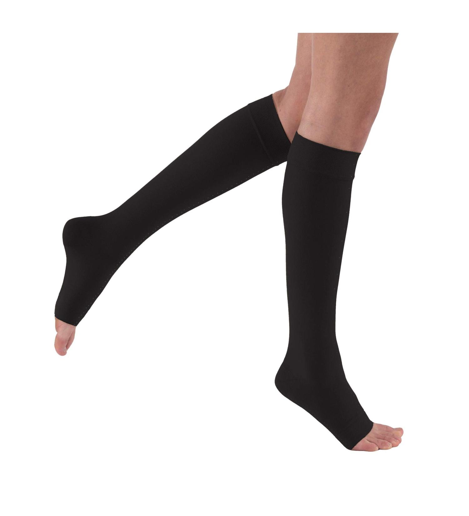 JOBST Relief Knee High 20-30 mmHg Compression Stockings - Open Toe - Black - Large - Buy Online on GoSupps.com