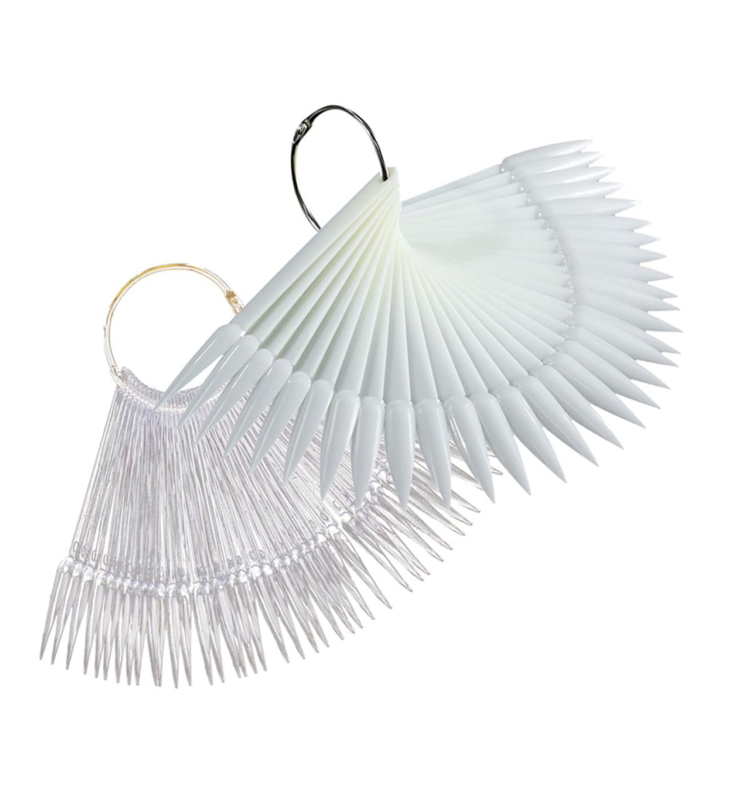 2 Sets Manicure Nail Display Color Cards Nail Sample Color Board False Nail Sample Sticks Nail Art Stiletto Tips Nail with Ring Tips Nail Sticks Nail Ring Plastic Sector Nail Piece - Buy Online on GoSupps.com