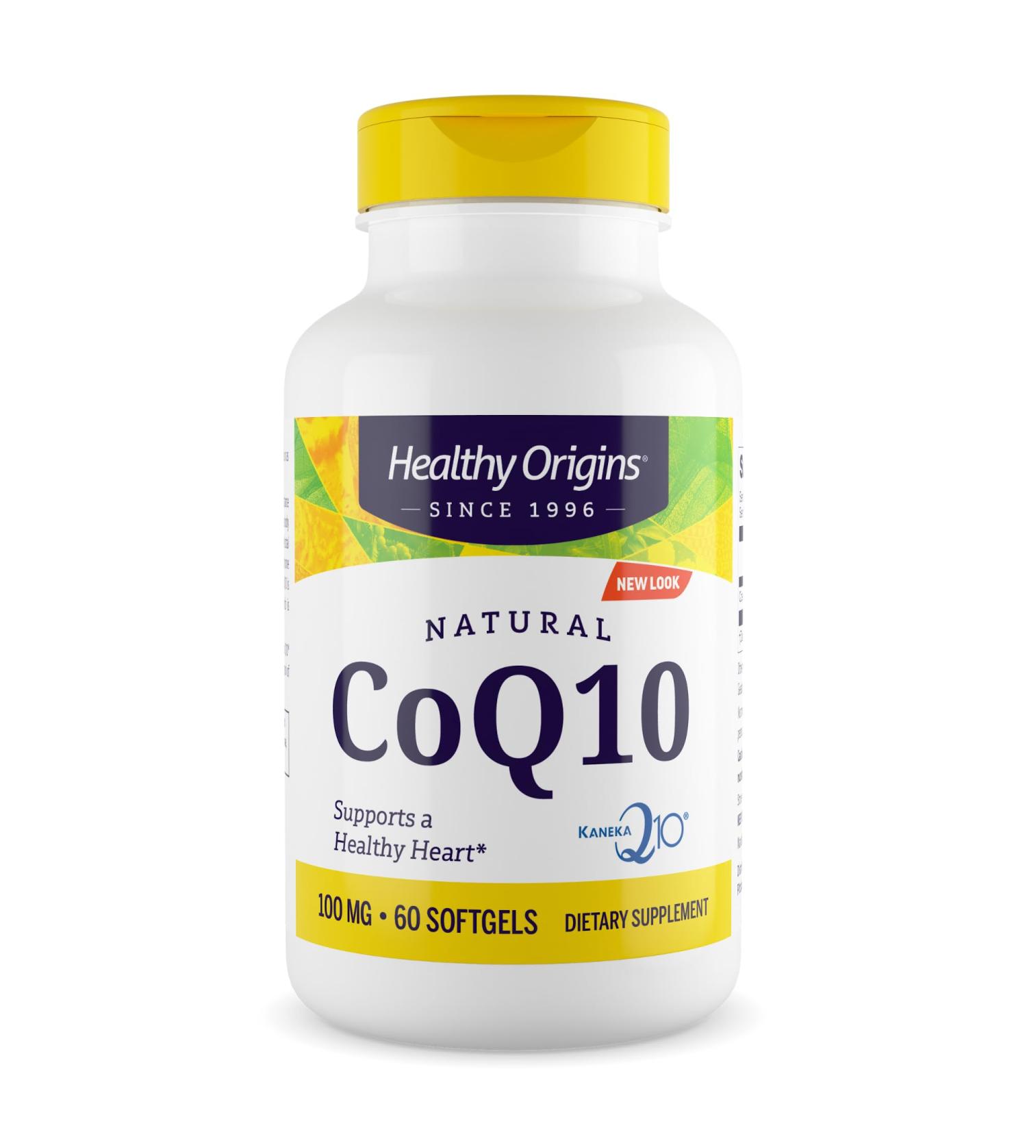 Healthy Origins CoQ10 100 mg - Natural Heart Health & Energy Supplement - Gluten-Free & Non-GMO - 60 Softgels - Buy Online on GoSupps.com