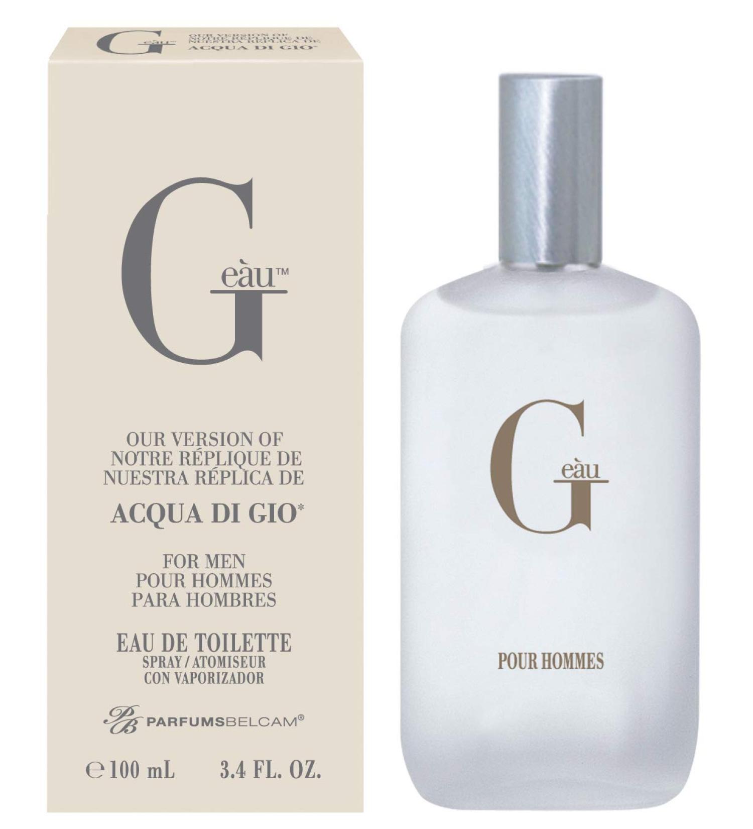 PB ParfumsBelcam G Eau 3.4 Fl Oz Eau de Toilette Spray - Acqua Di Gio Alternative - Buy Online on GoSupps.com