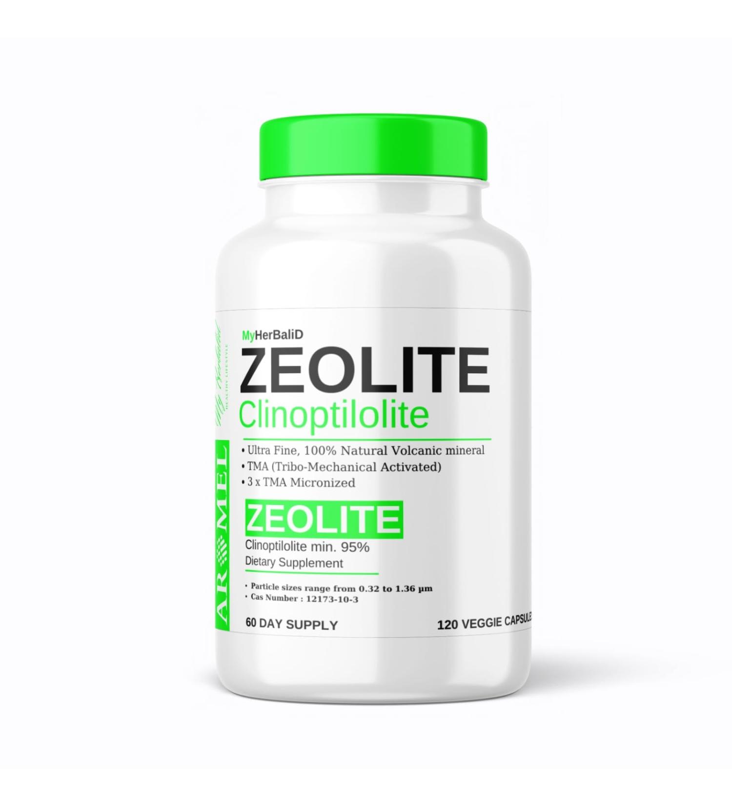 Zeolite Powder 120 Capsules | Detox & 3X Activated Clinoptilolite 95% | Natural Mineral Dust for Effective Detoxification - Buy Online on GoSupps.com