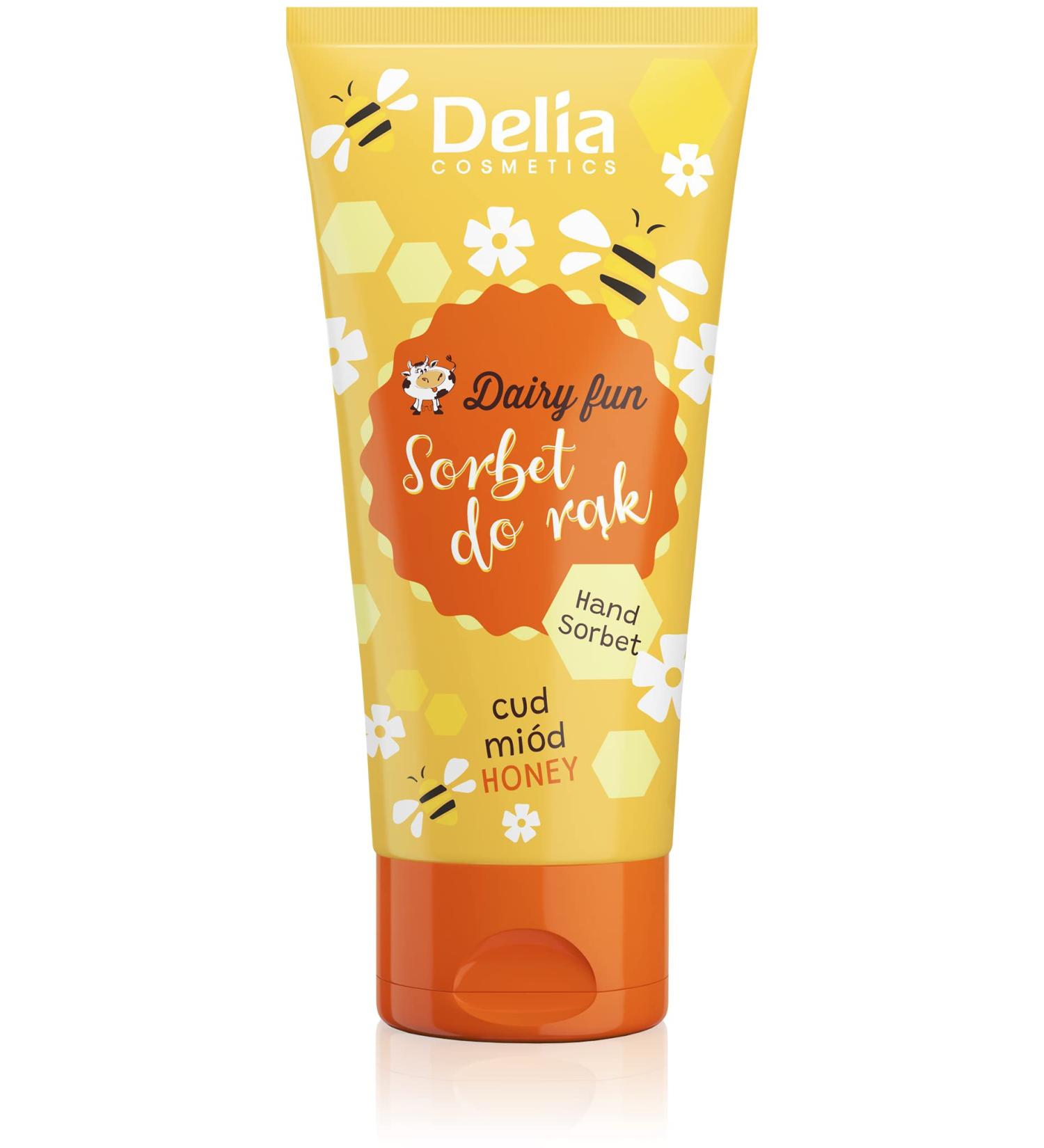 Delia Cosmetics - Dairy Fun - Sorbet for Hands - Honey - Moisturizes Nourishes Firms Regenerates - Intense Fragrance - Smooth Skin - Natural Extracts Hand Cream - 50g - Buy Online on GoSupps.com